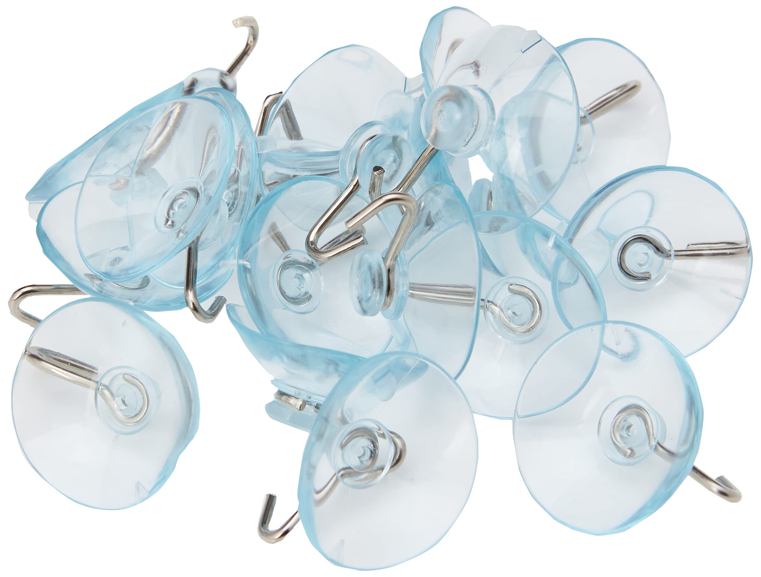 Merriway® BH00023 (20 Pcs) Clear Plastic Suction Hook, 25 mm (1 inch) - Pack of 20 Pieces