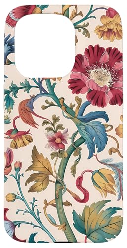 William Morris Flowers Art Style Men Women Floral Pattern Case for iPhone 15 Pro