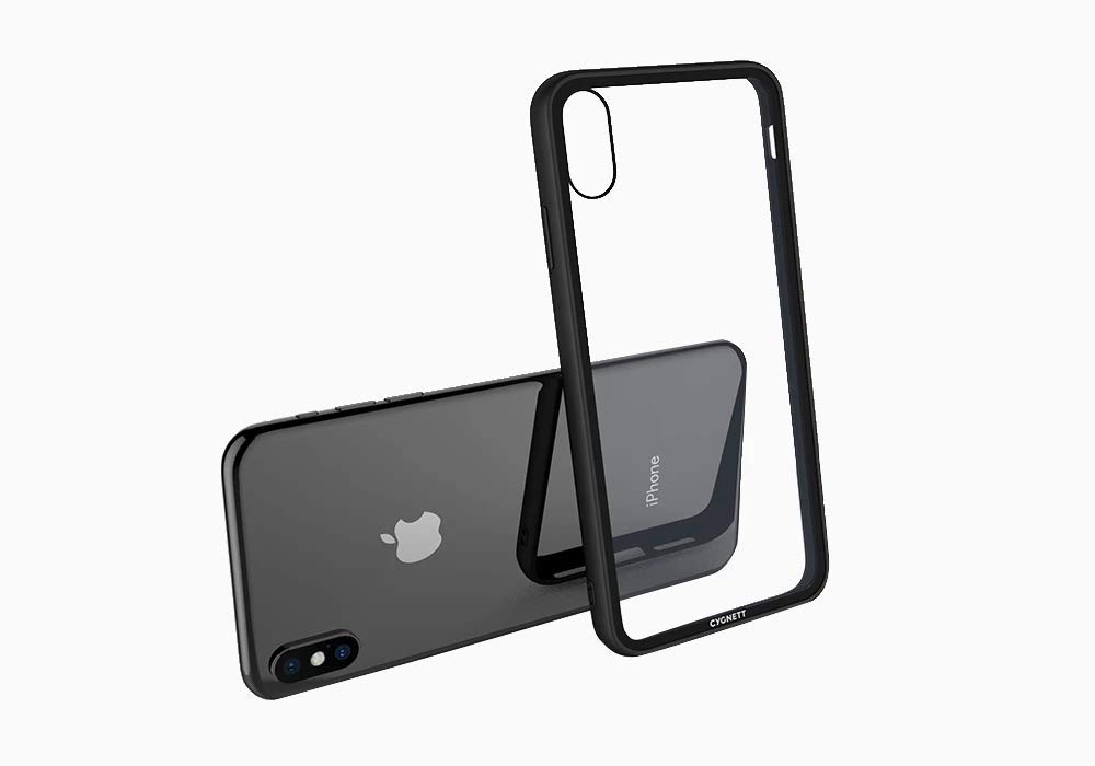 Cygnett Ozone 9H Tempered Glass Case with Built-in Bumper for Apple iPhone XS/X - Black
