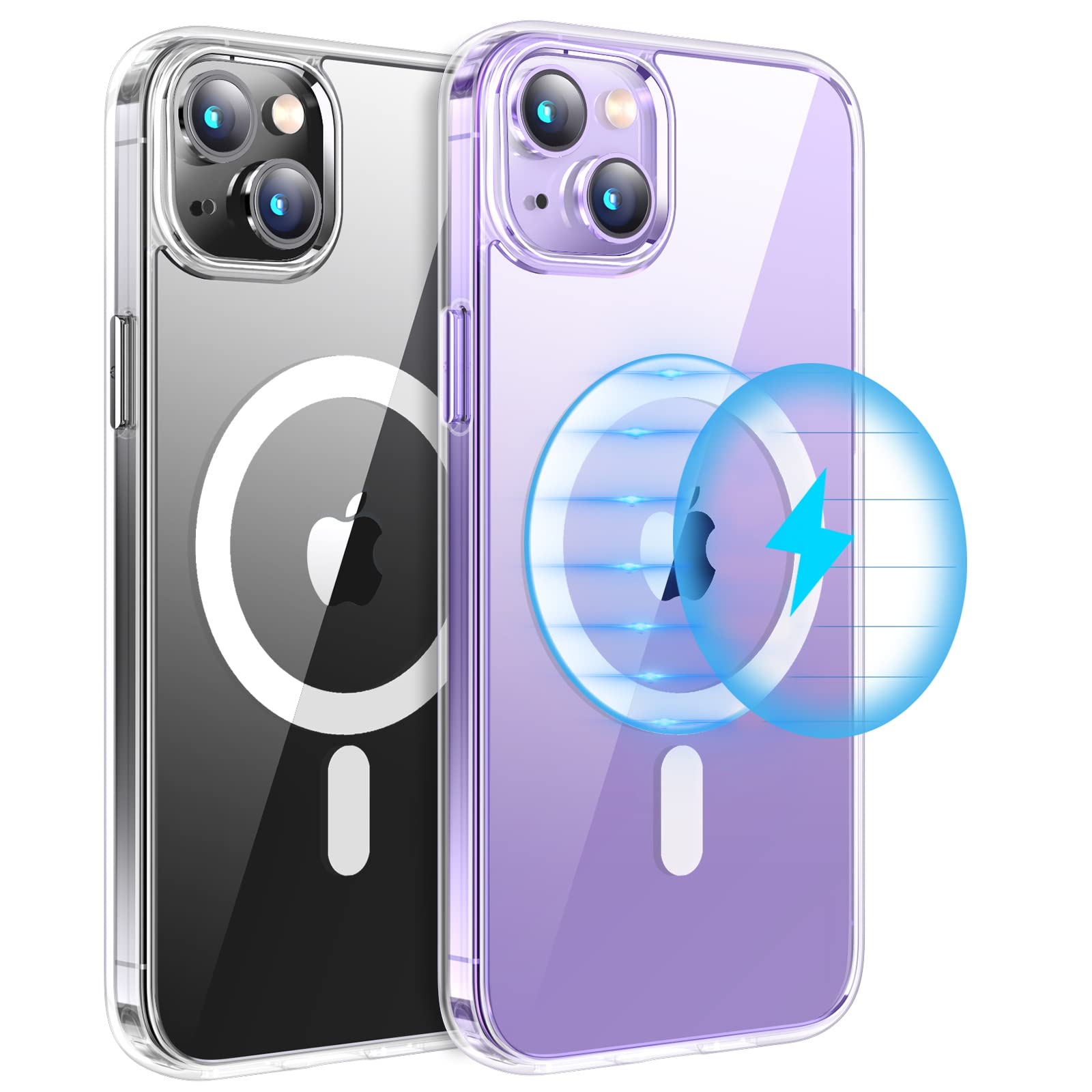 MYBAT PRO Magnetic Clear Case for iPhone 14 Plus Case 6.7 inch, Compatible with MagSafe, Mood Series Hard PC + Soft TPU Slim Crystal Scratch-Resistant Drop Shockproof Non-Yellowing Protective Cover