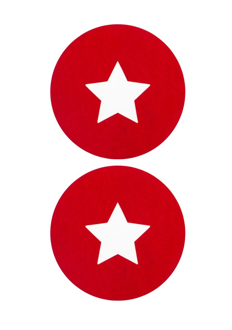 Ouch!, Round Star Nipple Stickers Red