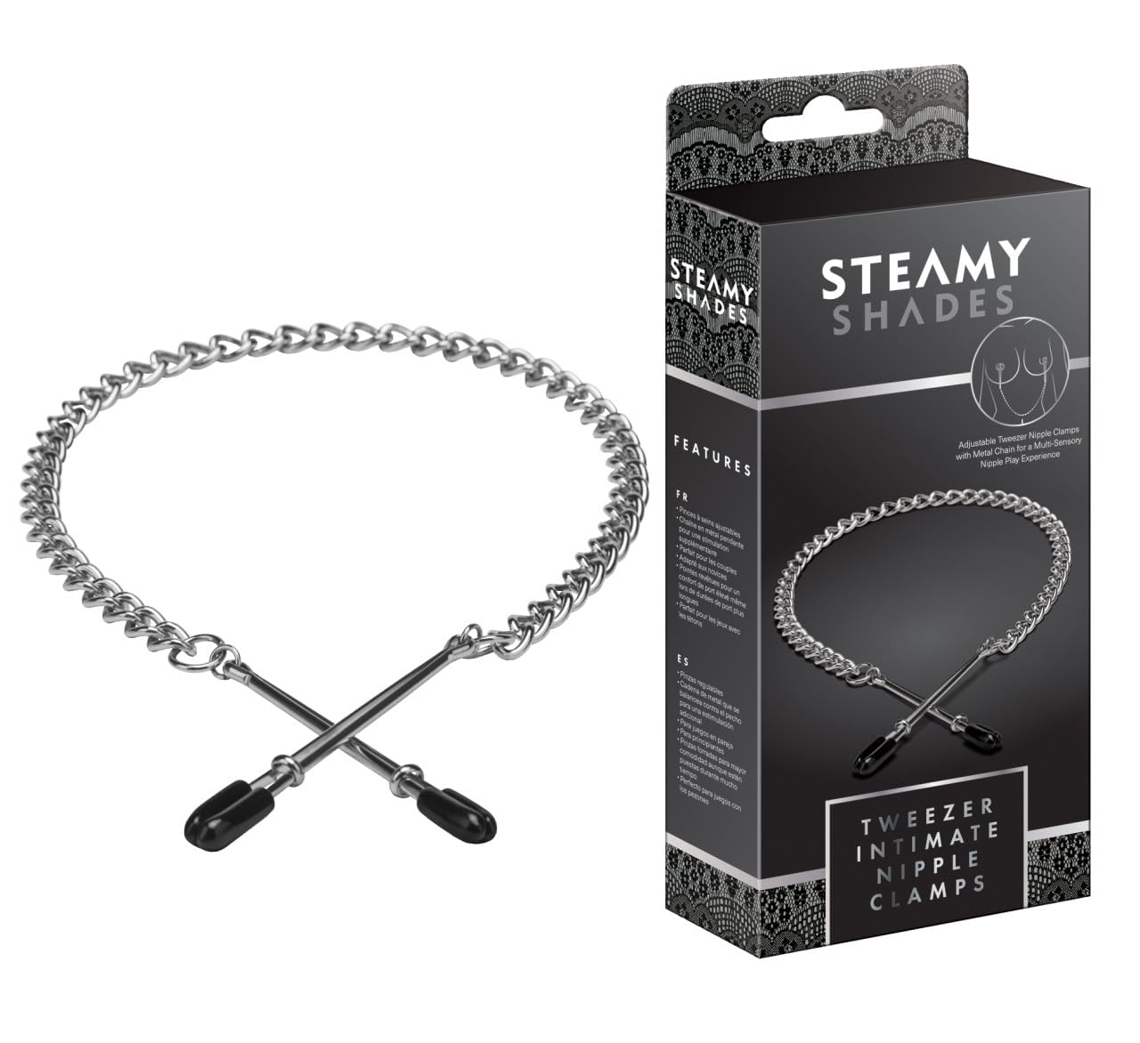 STEAMY SHADES Nipple Clamps Silver One Size