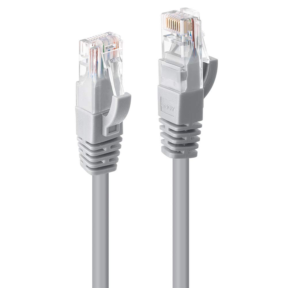 LINDY 3m Cat.6 U/UTP Ethernet Cable, Grey