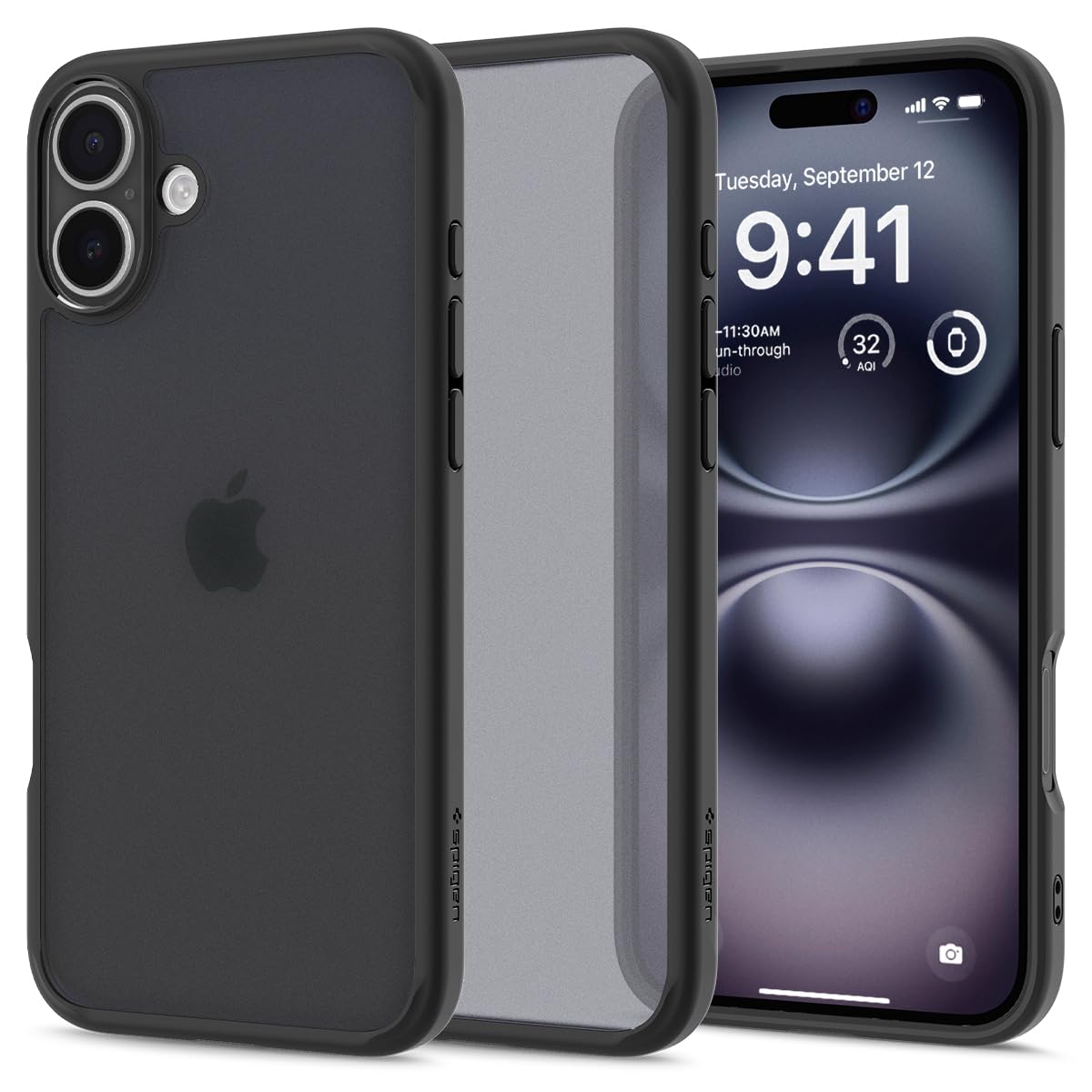 Spigen Ultra Hybrid Case Compatible with iPhone 16 Plus - Frost Black