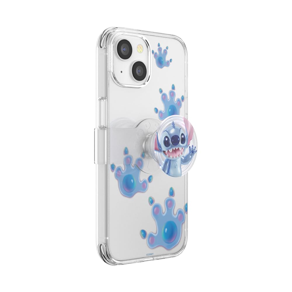 PopSockets iPhone 14 Case with Phone Grip and Slide Compatible with MagSafe, Phone Case for iPhone 14, Wireless Charging Compatible - Stitch Prints