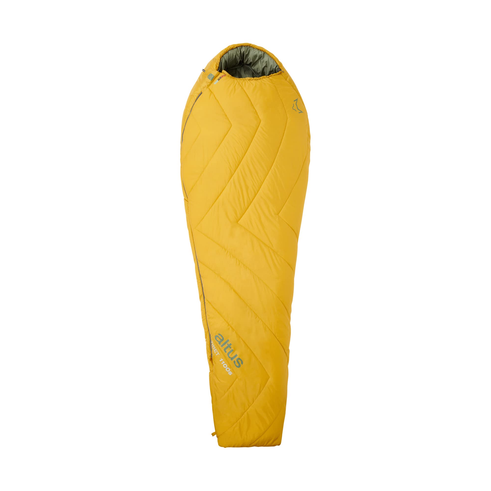 Tibet 1100 H30 DCH | Temperature +2ºC to -20ºC | Sleeping Bag | Mustard | Mummy Shape | Fiber | Mountain | Camping | Excursions | Unisex | for Men and Women