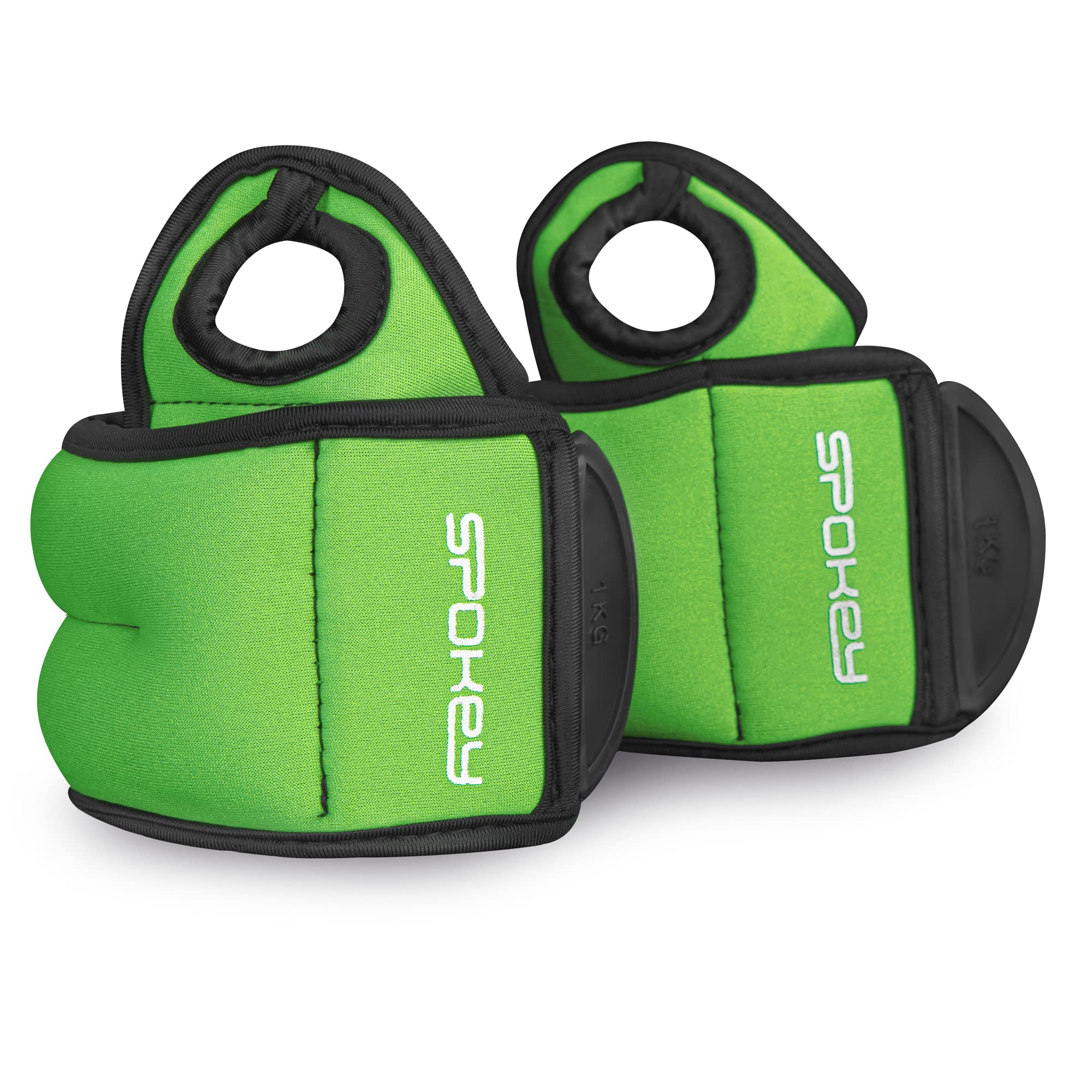 Set of 2 weight cuffs 0.5kg 1kg 1.5kg | Spokey | Running weights, wrist weights with thumb loop | COM FORM IV, 2 x 1 kg