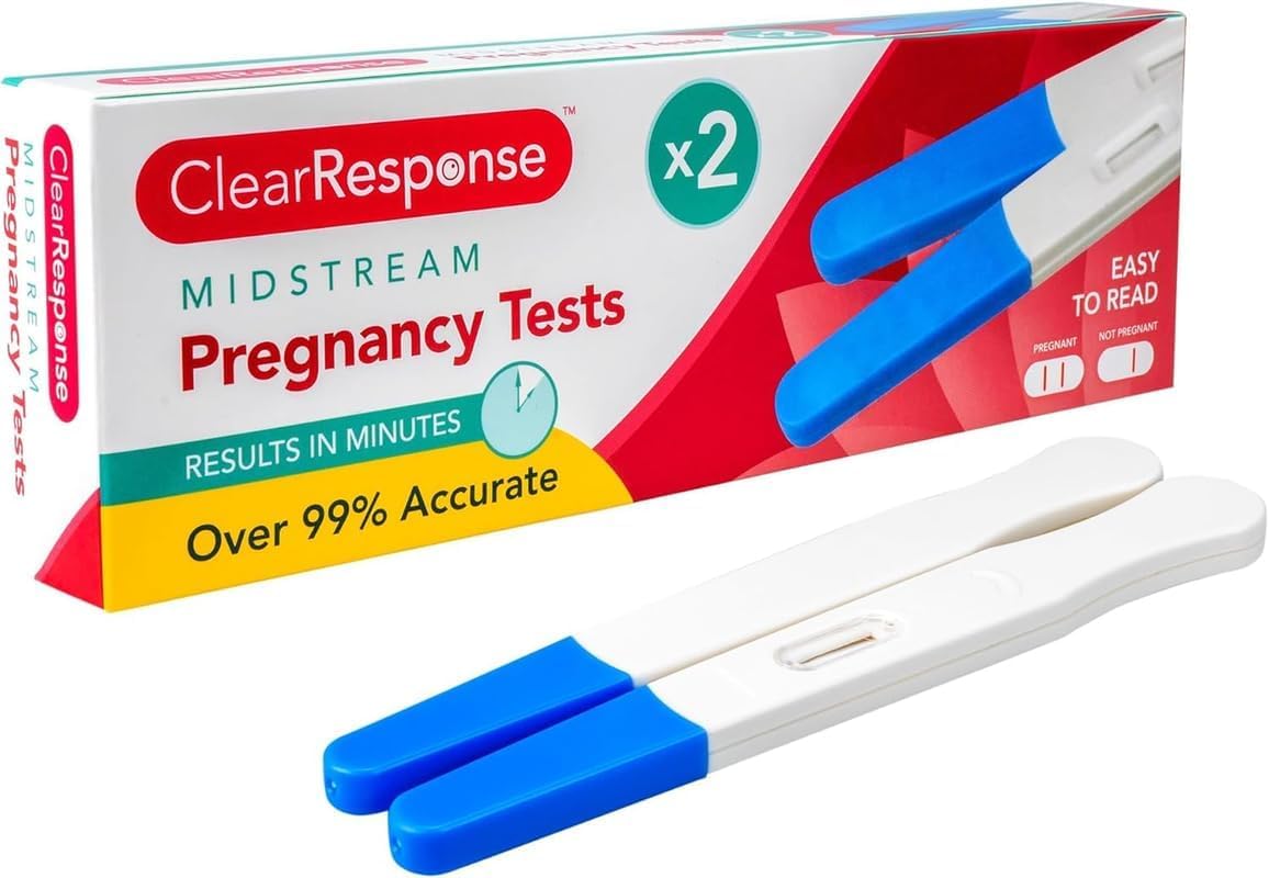 FERRIS Midstream Pregnancy Tests – 2 Pack | Early Detection HCG Home Test Sticks | Fast, Clear Results in Minutes | Over 99% Laboratory Accuracy | Easy One-Step Urine Testing for Early Checking