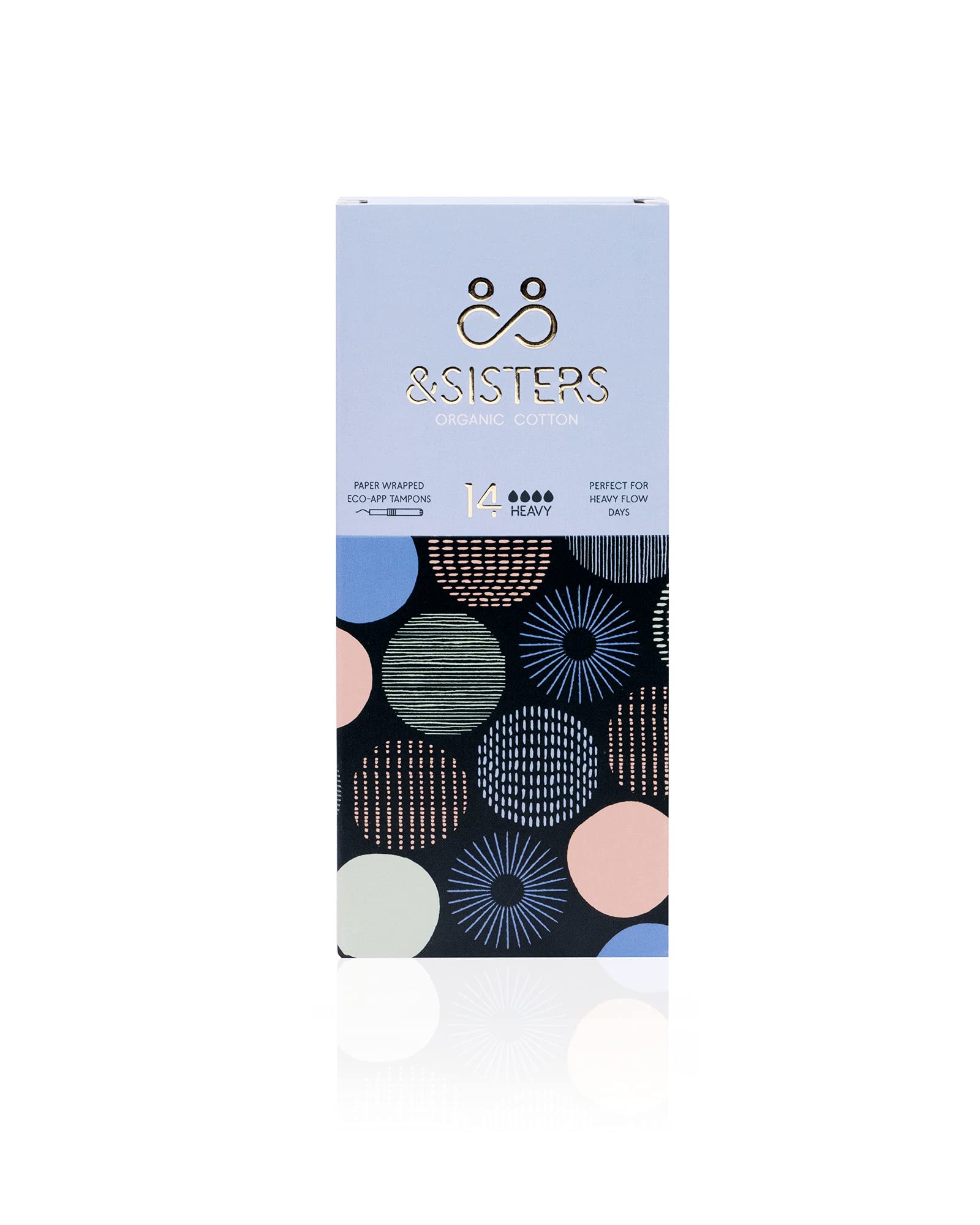 &Sisters Organic Cotton Heavy Eco-Applicator Tampons, 14-Pieces