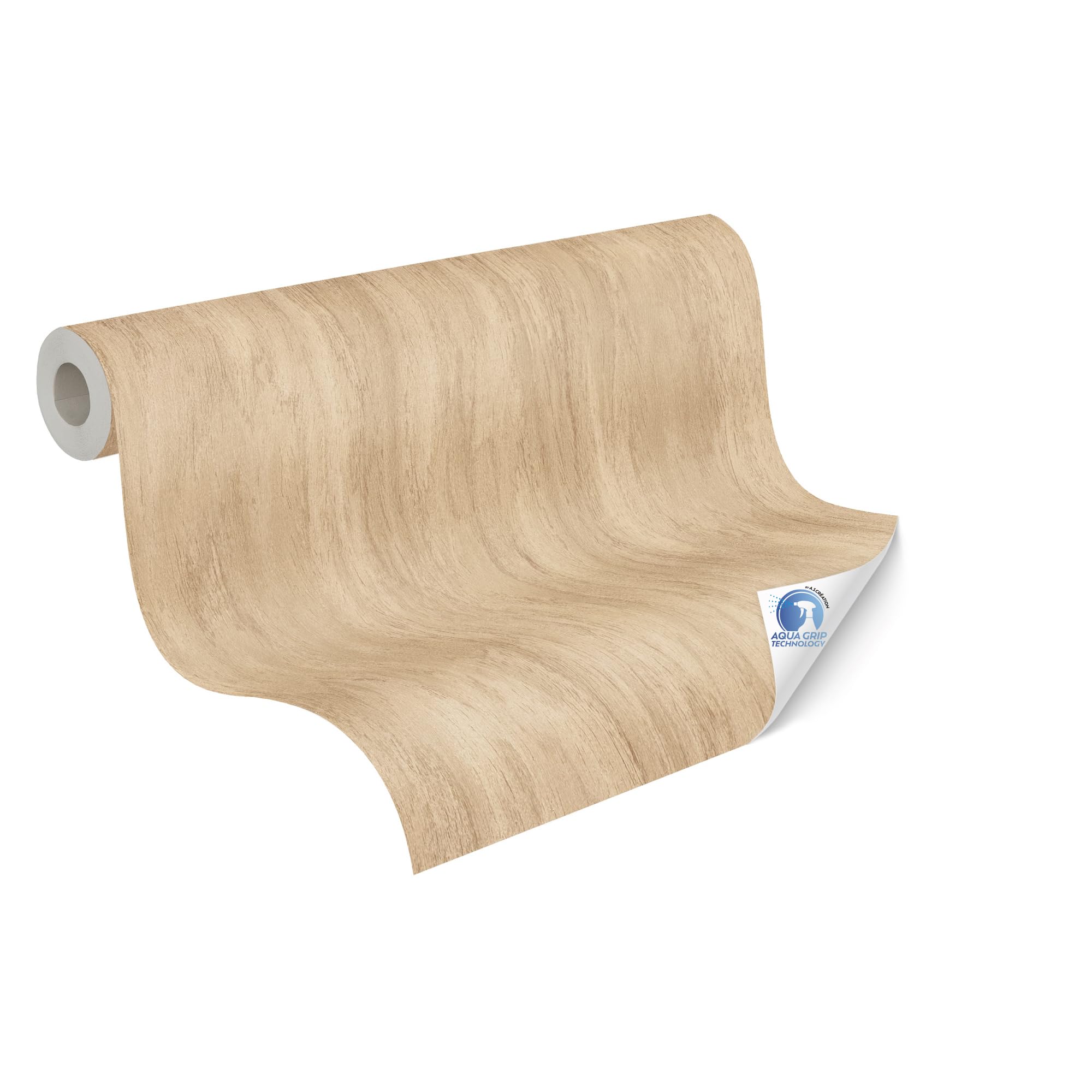 Livingwalls Wallpaper DESIGNDROP - pre-Laminated Non-Woven Wallpaper Wood Look in Brown, Beige - 10,05m x 0,53m - Wallpaper Wood Texture for Bedroom - 784901