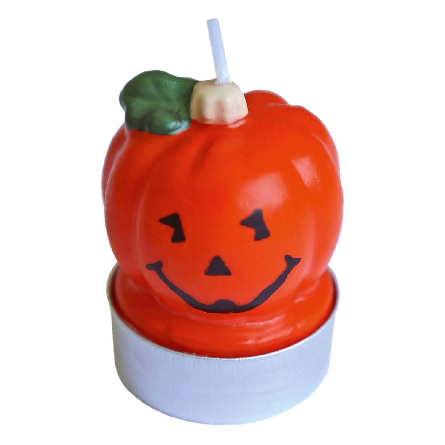 Amscan 9907469 3Pc Tea Light Pumpkin Candle