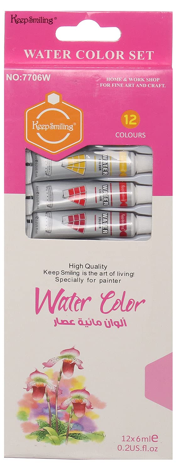 keep smiling Water color set of 12 tubes, 6 mm, HS-88_7706W