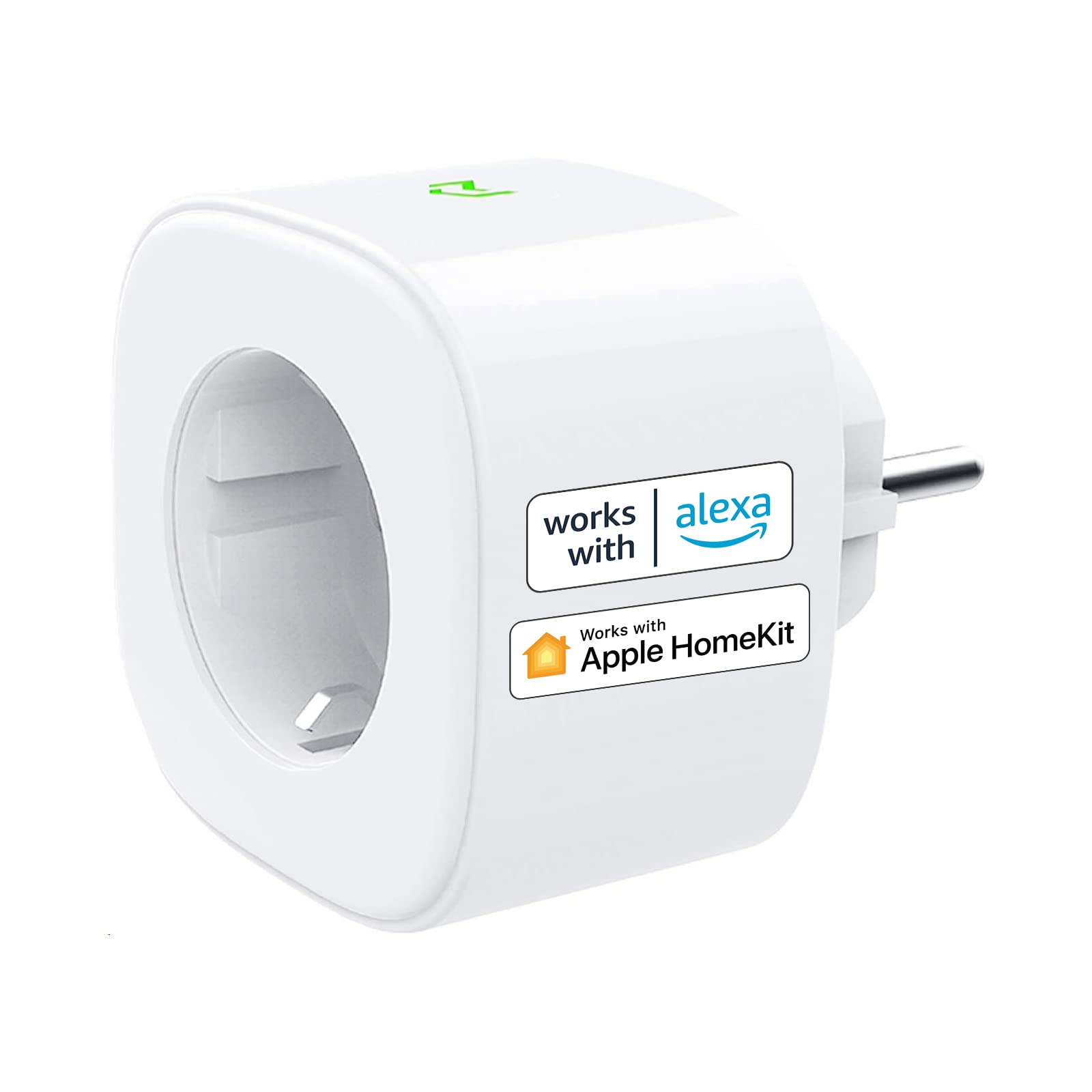 WLAN Steckdose funktioniert mit Apple HomeKit, Smart Plug, kompatibel mit Siri, Alexa, Google Assistant und SmartThings, kein Hub erforderlich, 16A, 2,4 GHz-1