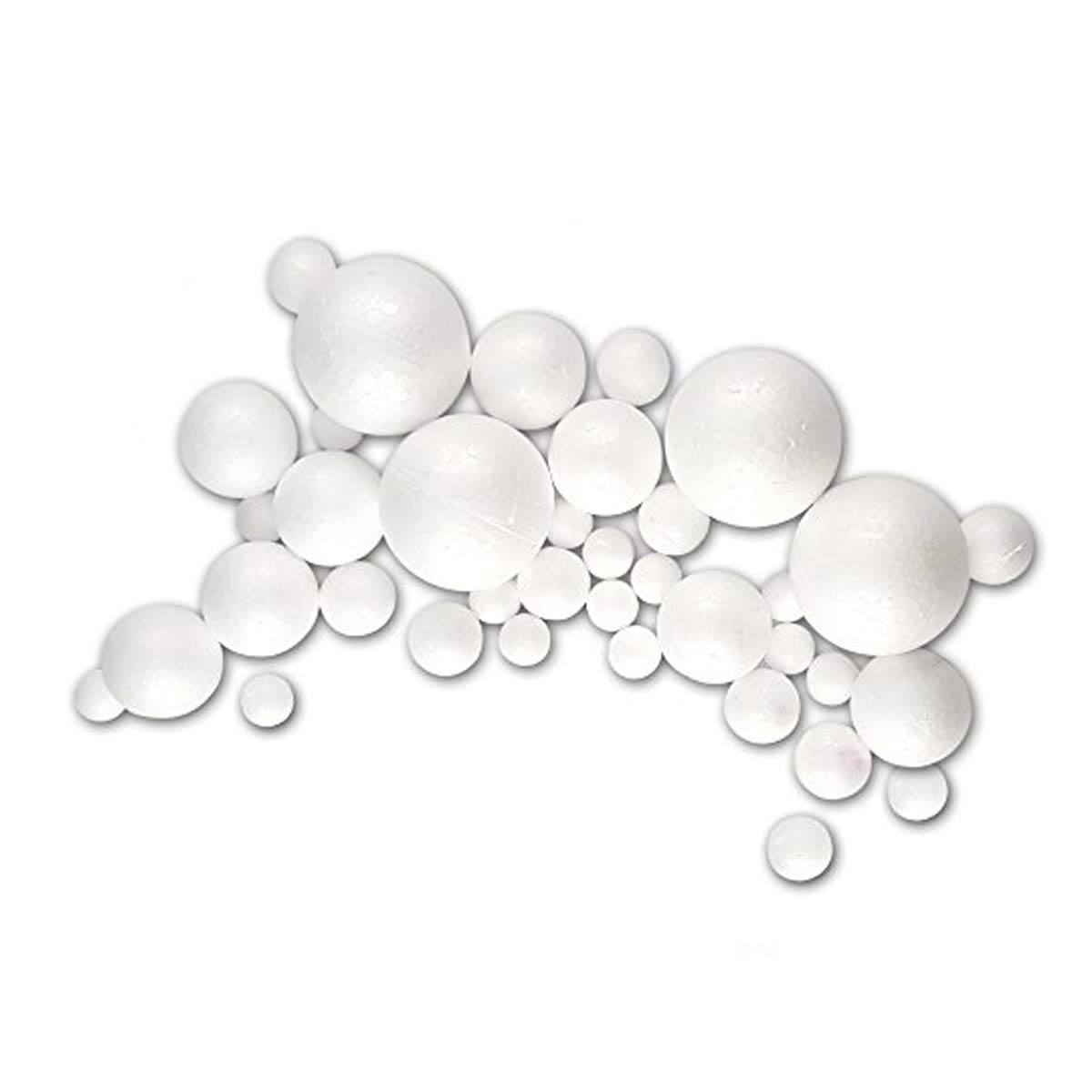 ARK Assorted Styrofoam Shapes for Christmas Decor (Assorted Balls-40)