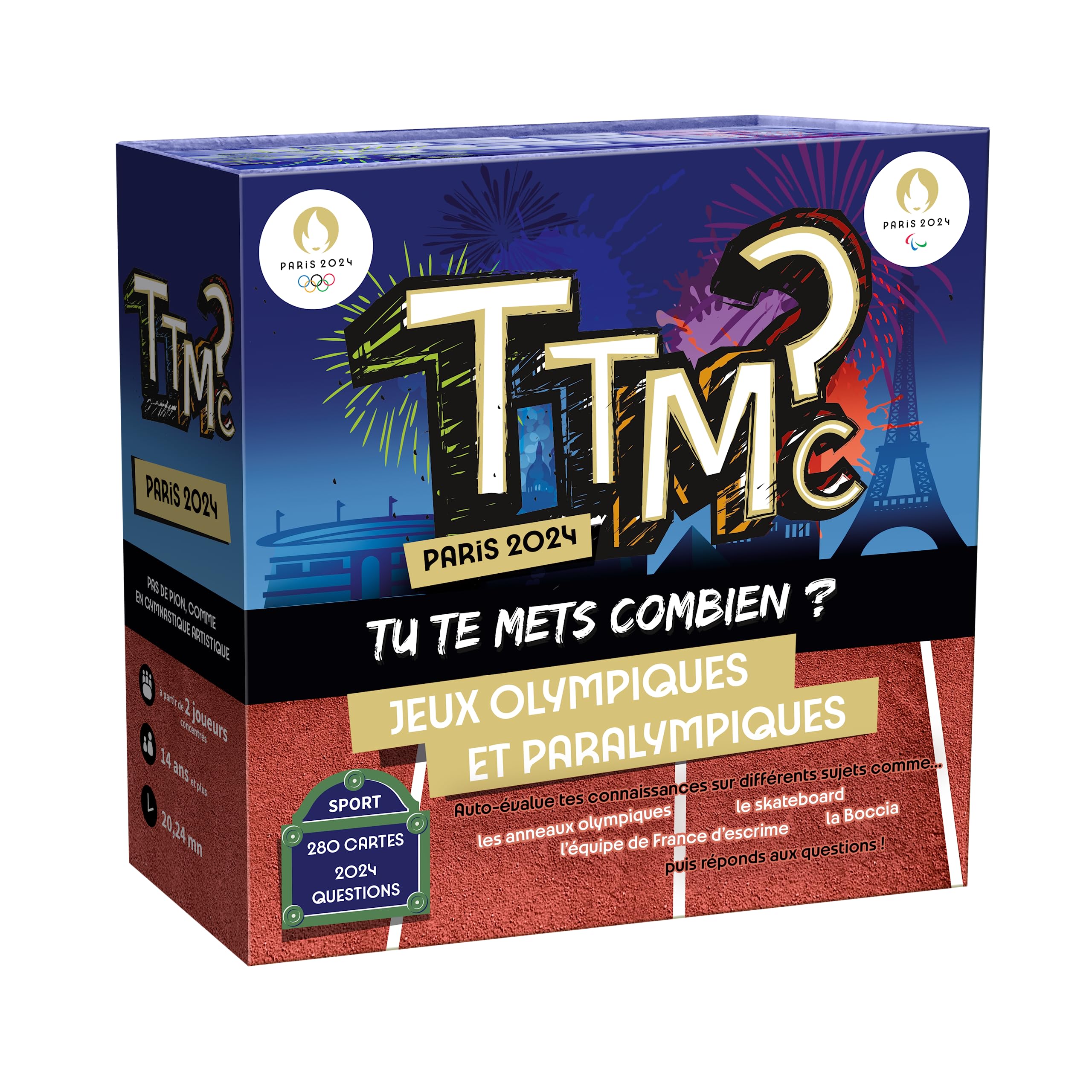 TTMC (Tu Te Mets Combien) ? Edition JO Paris 2024 - Board Game - Atmosphere - Quiz General Culture & Sports - Olympic Games