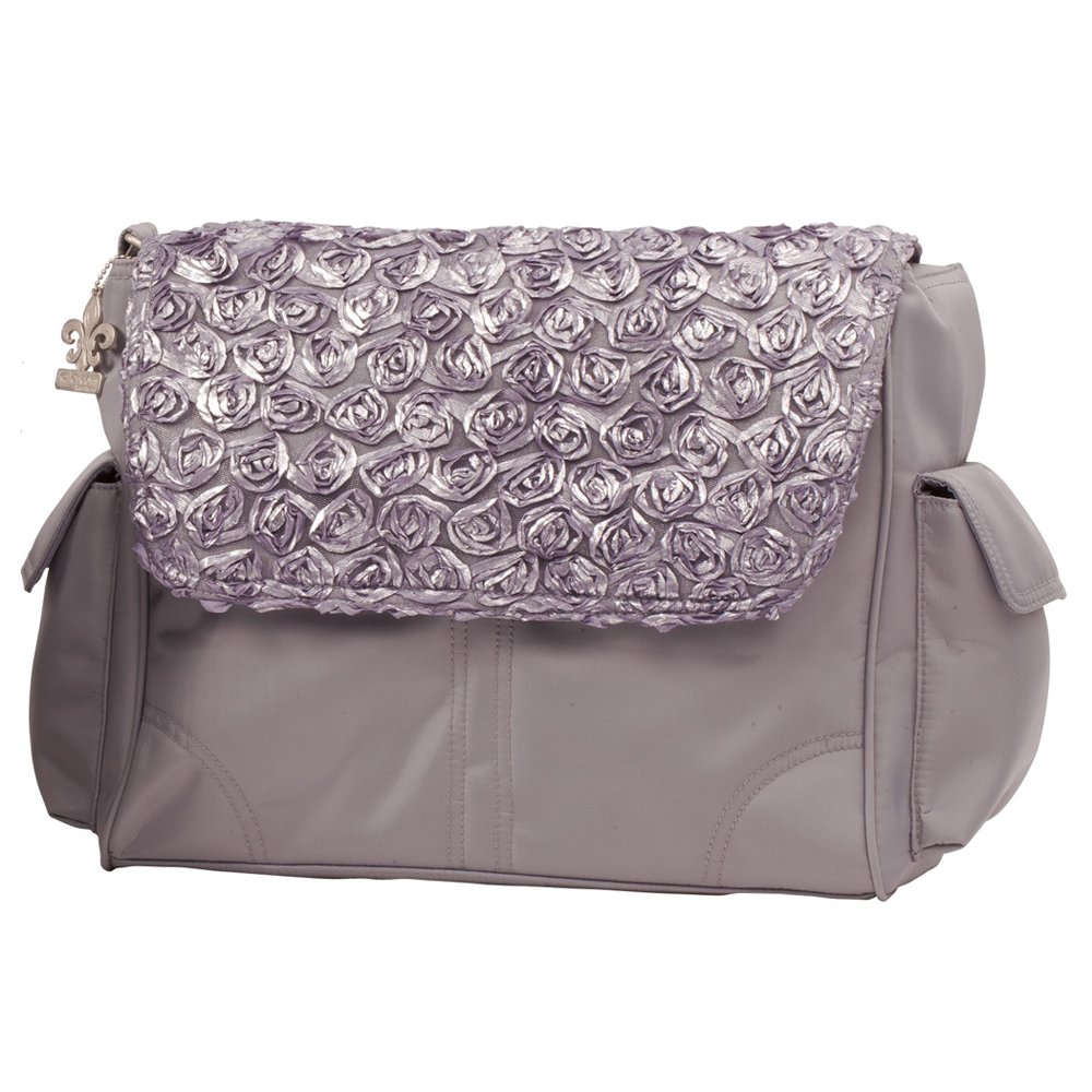 Kalencom Fashion Diaper Bag, Changing Bag, Nappy Bag, Mommy Bag (Melissa Rosebuds Silver)