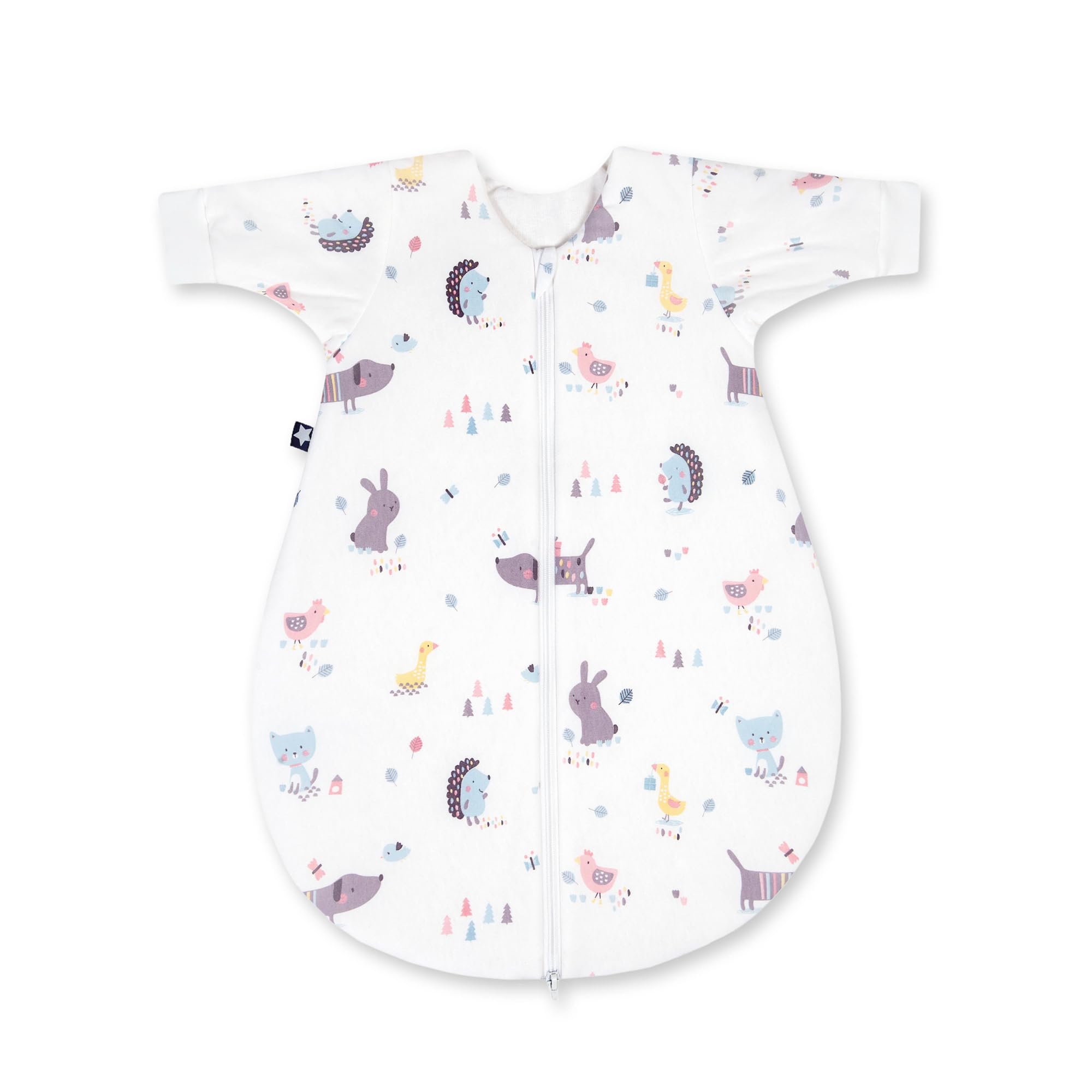 Julius Zöllner Baby Boys' Winter Sleepsuit multicolour Crazy Animals 56 | 0-2 Monate