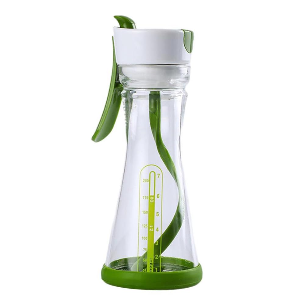 SweetSerenade Salad Dressing Bottle Convenient Homemade Vinaigrette Leakproof 200ml Easy Pouring Salad Dressing Mixer Container Mixing
