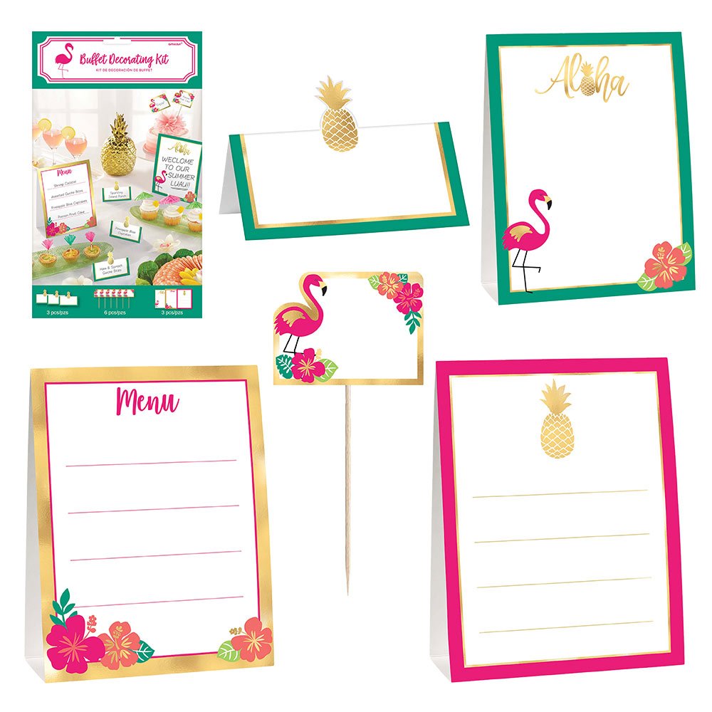 (PKT) Aloha Mini Buffet Decoration Kit (12 pc)
