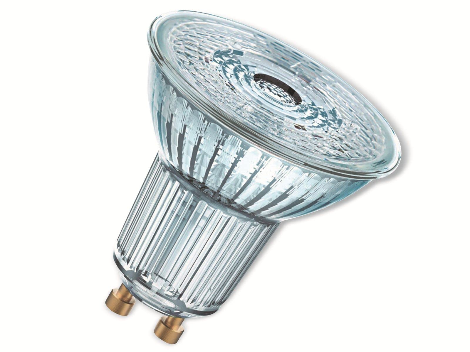 OSRAM LED Lamp, GU10 Base, PAR16 DIM, 8W, Warm White, 575Lumen, 25000Hours, 1Count