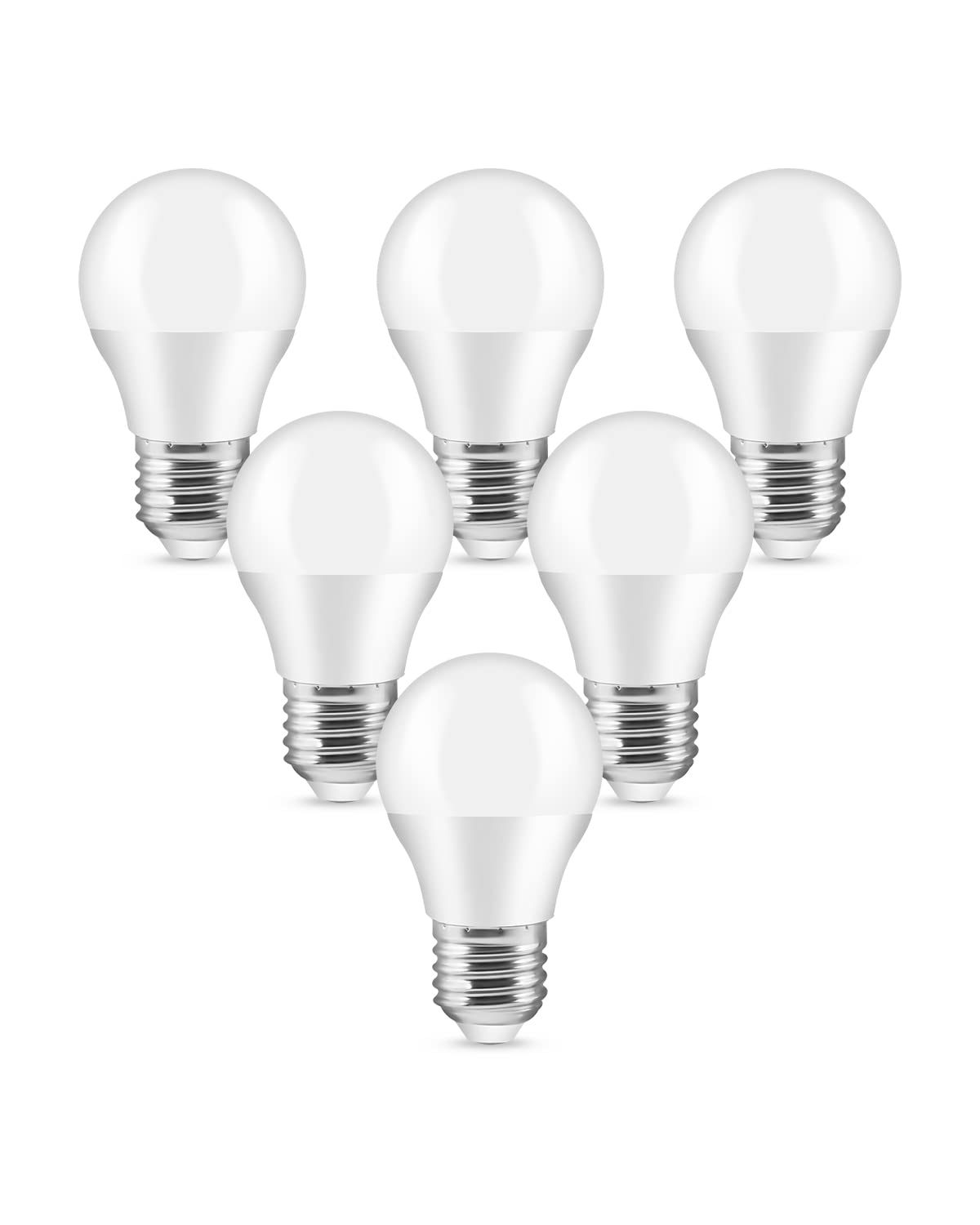 LEDYA E27 Screw LED Light Bulb, Equivalent 40W Incandescent Bulb, 5W 400 Lumens Edison Screw Light Bulbs, E27 LED Bulb Warm White Energy Saving Screw in Lamp Bulb, Pack of 6