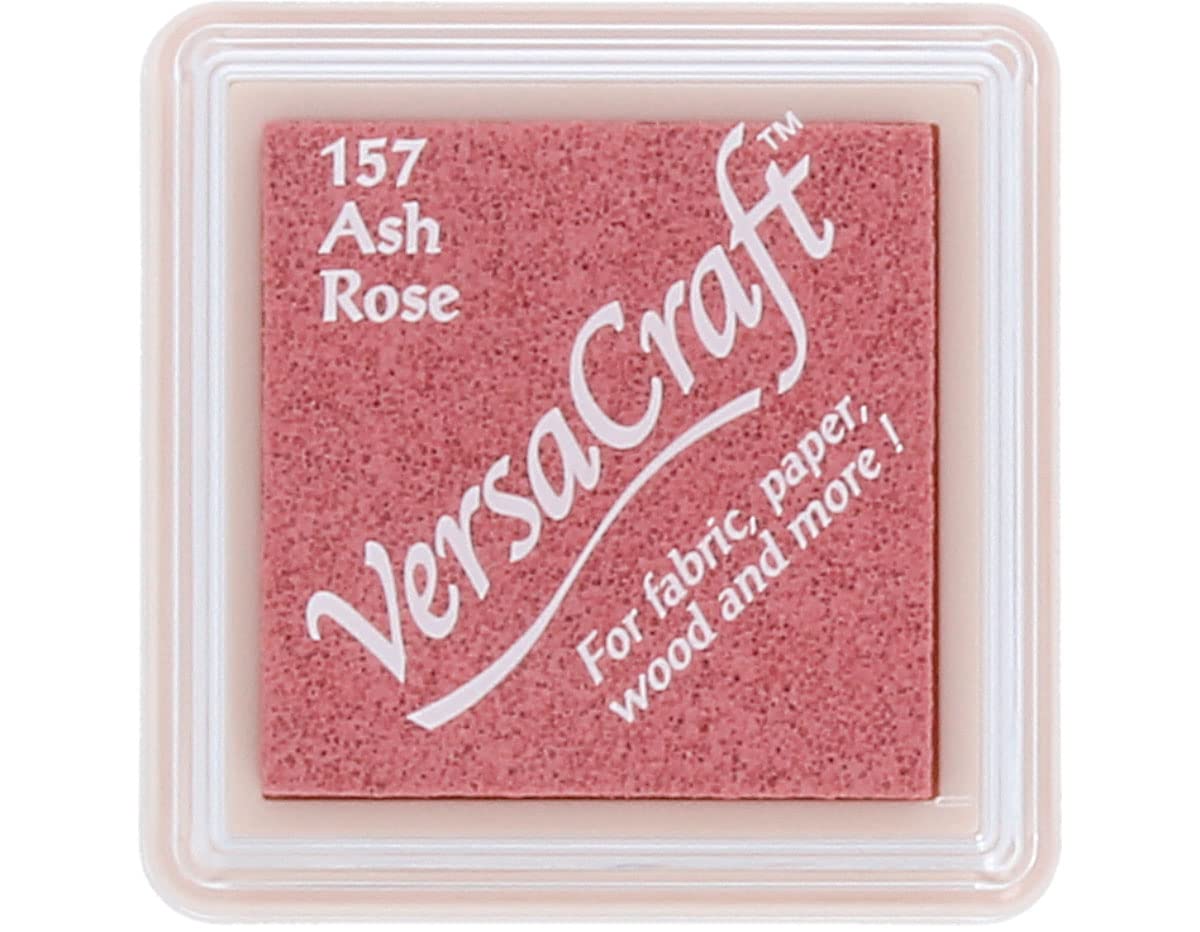 Tsukineko Ash Rose Versacraft Ink Pad, Pink, Small,3.4 x 3.4 x 2 cm