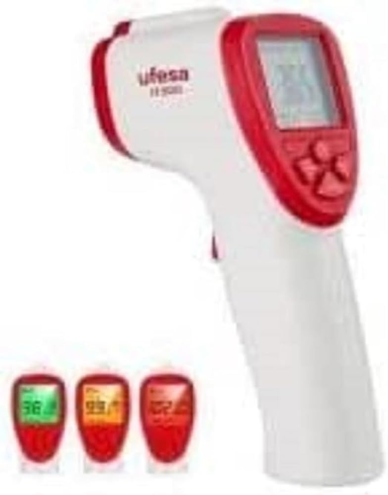 Ufesa IT-122 Digital Fever Thermometer with Infrared Sensor, Contactless, Fever Alarm, Forehead and Body Thermometer