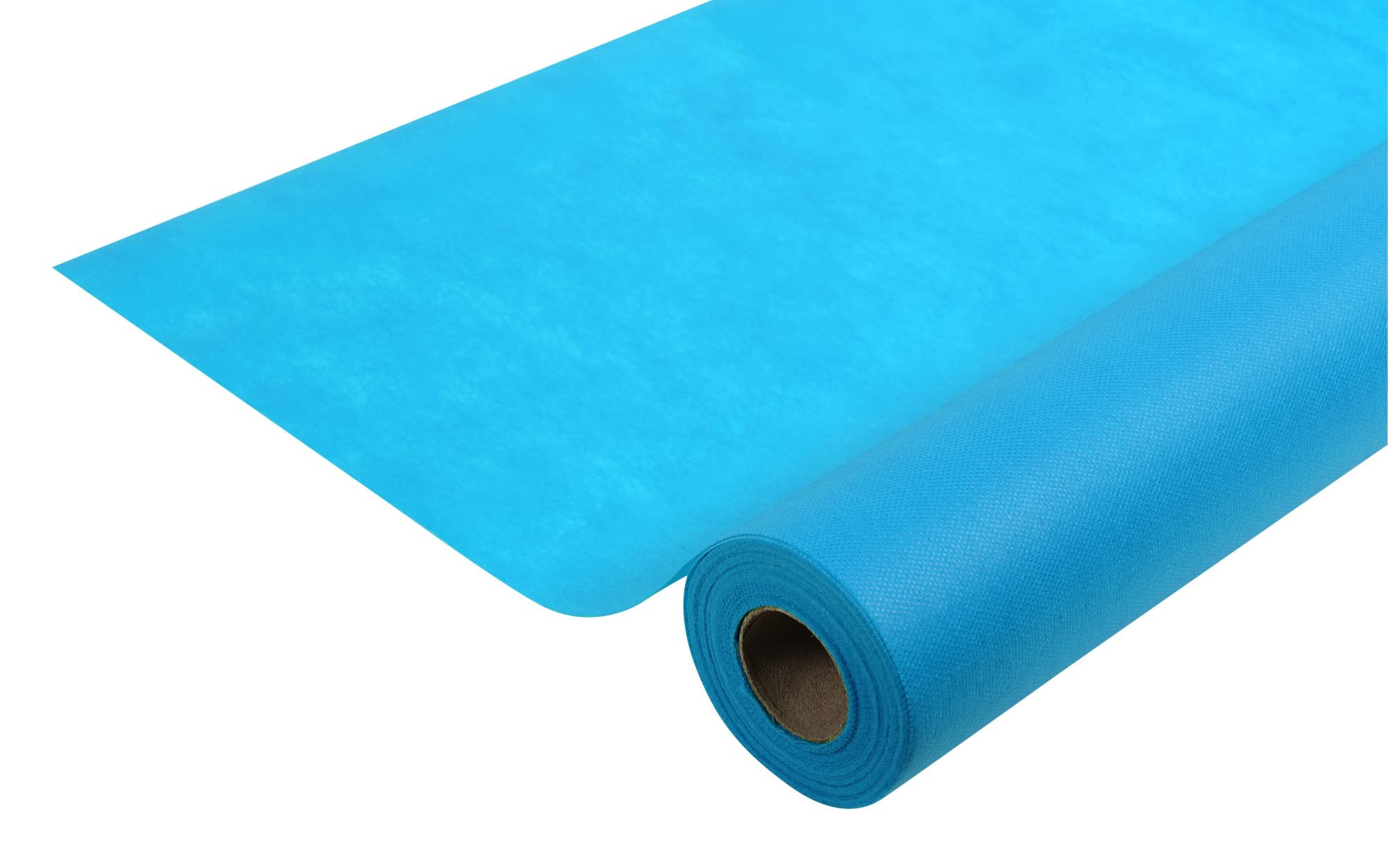 Disposable spun bound non-woven tablecloth - Roll 20 M long X 1.20 M wide - Tear-proof, water-repellent and wipe able material - Turquoise