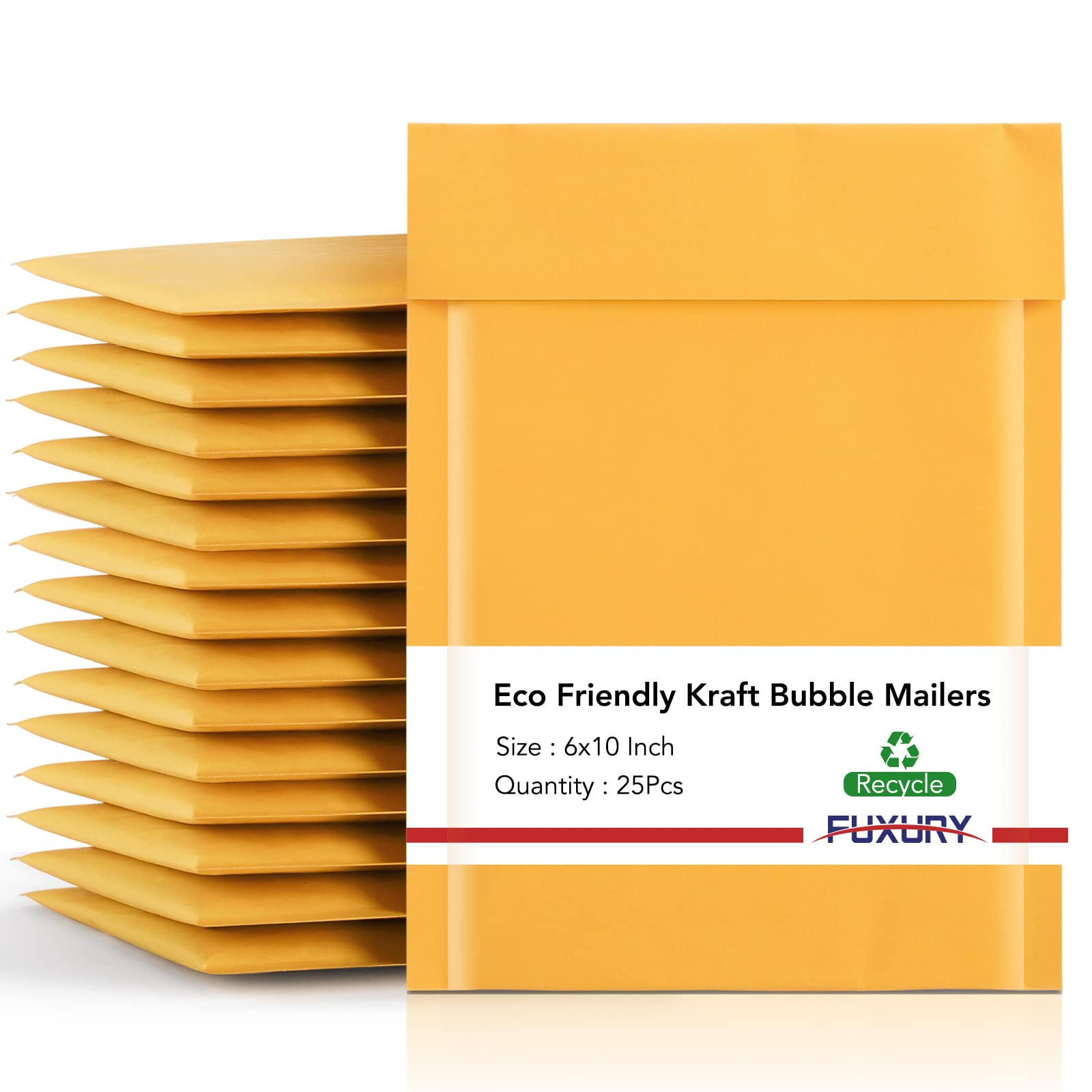 FUXURY FU Global #0 6x10 Padded Envelopes Kraft Bubble Mailers Small Bubble Envelopes 25pcs