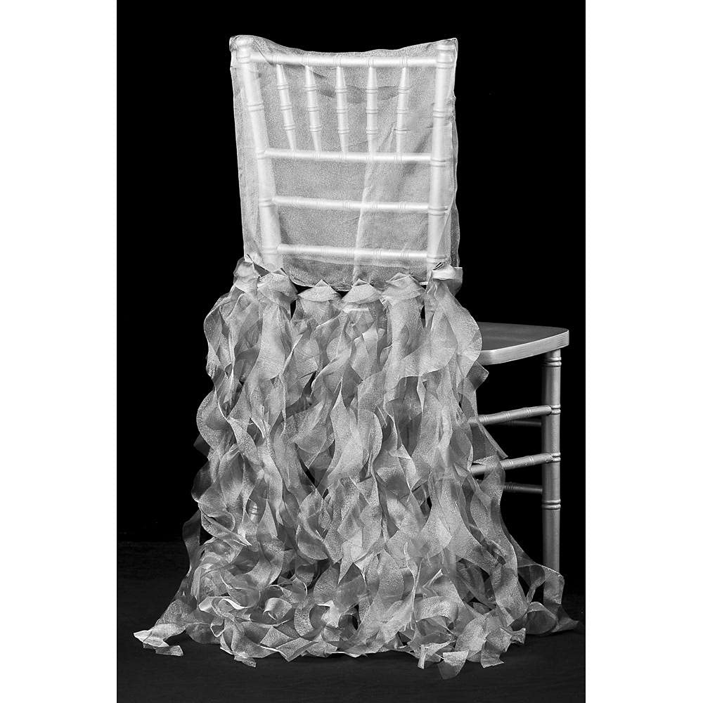 CV Linens 8328us Chiavari Back Slip Cover-38cm | Silver | 1 Pc. Chair Cover