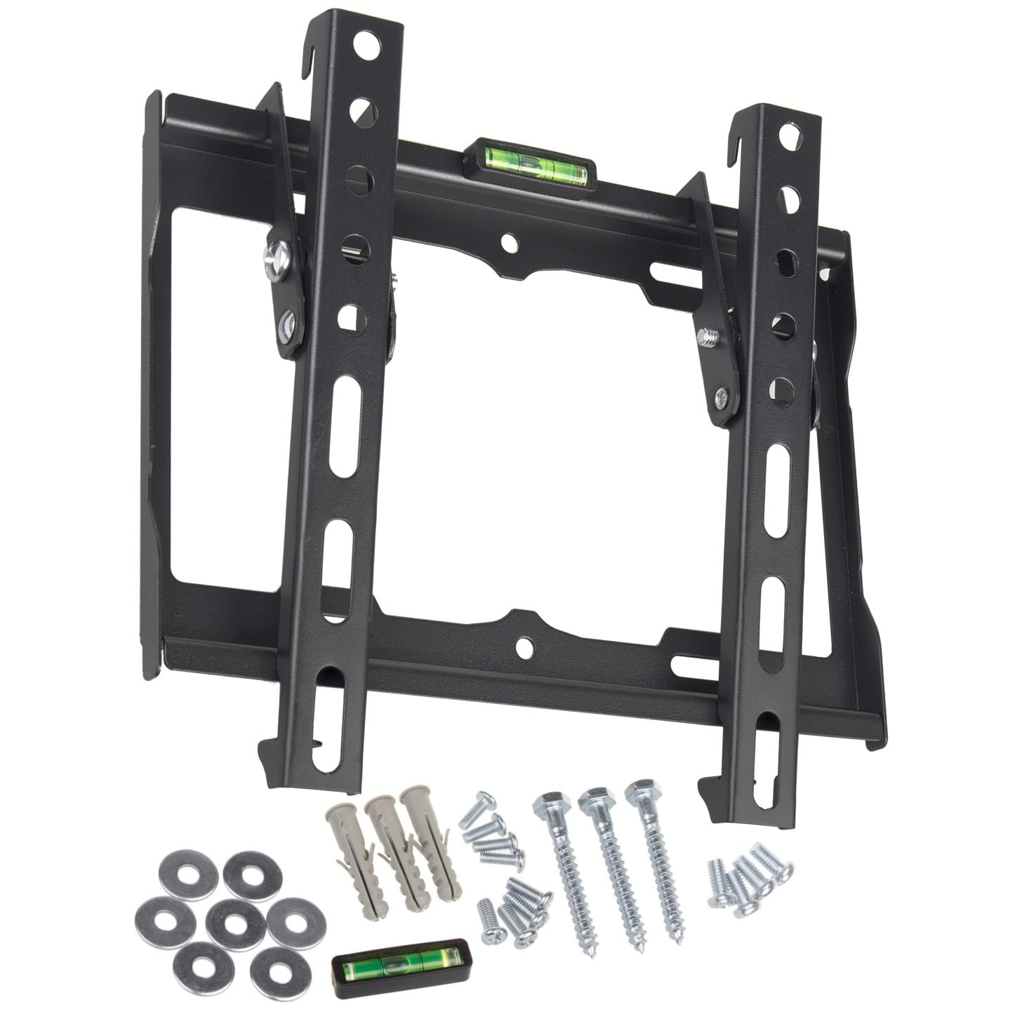 Maclean MC-942 Wandhalterung für LCD LED OLED QLED Plasma Fernseher Slim TV Halterung 13-42" Bildschirm-Halter bis 25kg max. VESA 200x200 Inkl. Wasserwaage