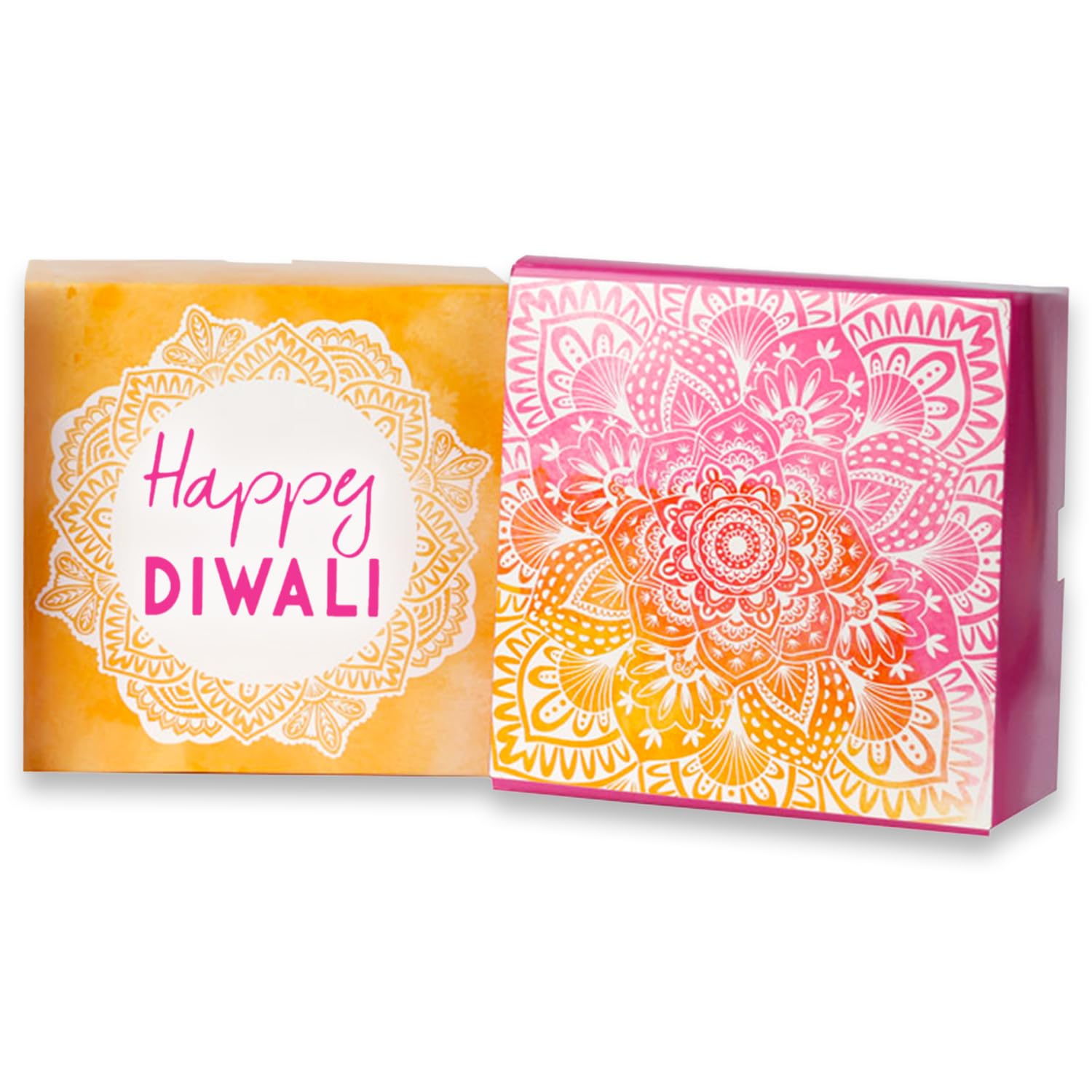 Talking Tables 3x Diwali Paper Gift Boxes, Recyclable Dishes for Eid Celebration Disposable 15cm Treat Box Tableware for Bollywood Themed Party Design Premium Feel, Decoration