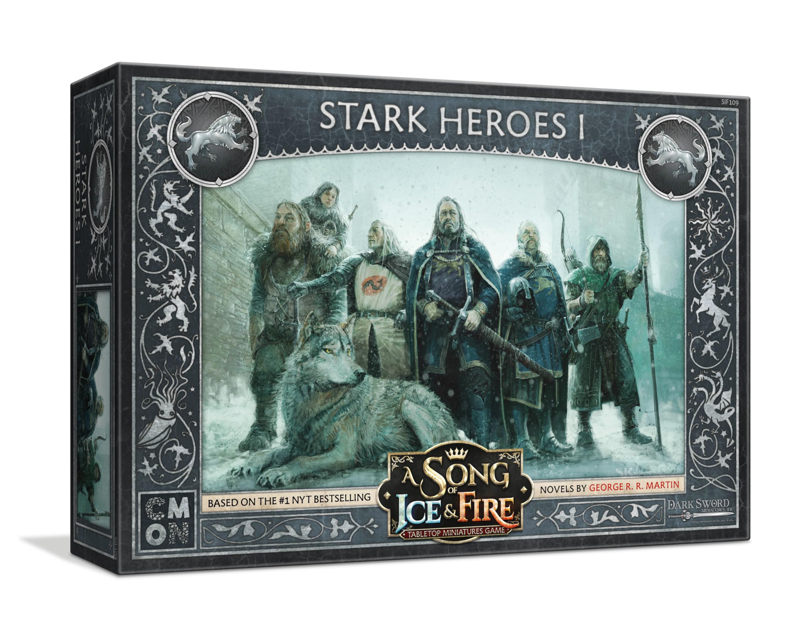 CMON A Song of Ice and Fire Tabletop Miniatures Game Stark Heroes I Set - Legendary Characters of House Stark! Strategy Game for Adults, Ages 14+, 2+ Players, 45-60 Minute Playtime, Made by CMON