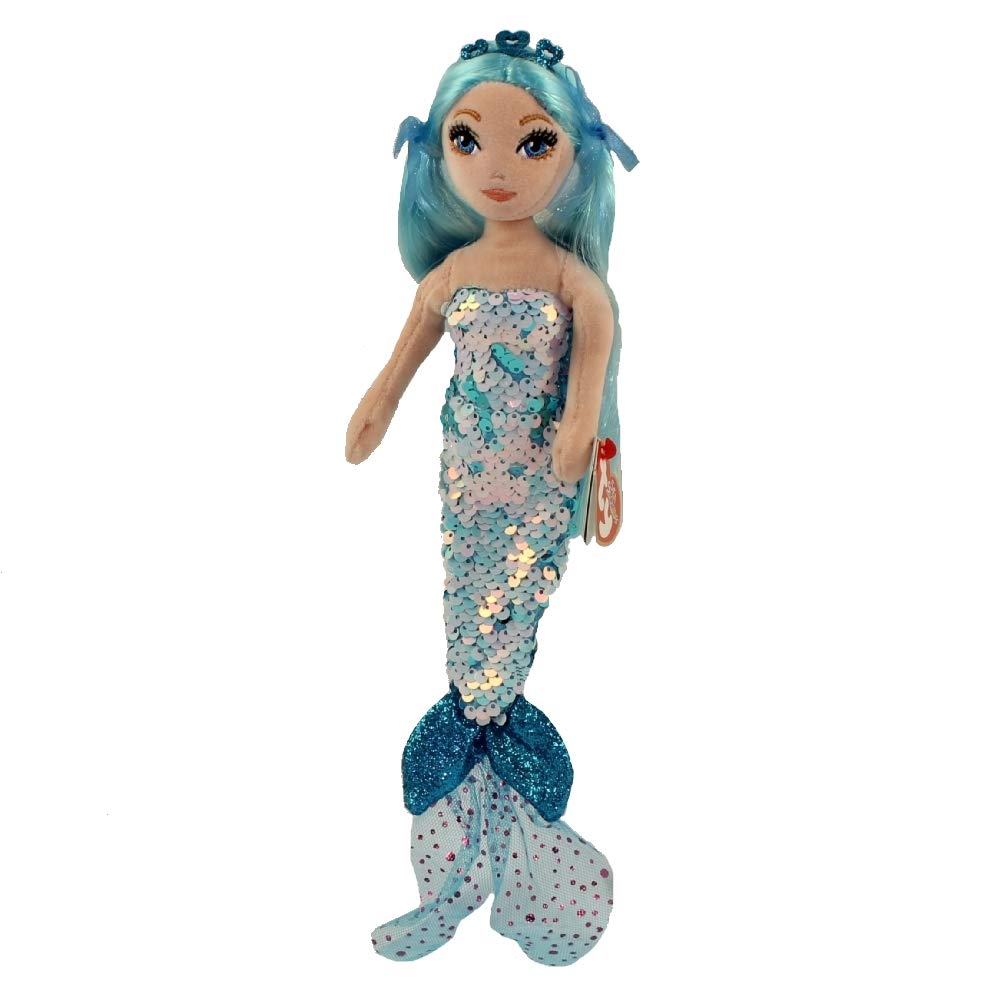 Ty Toys TY02102 Indigo Aqua Sequin Mermaid REG, Multicolored