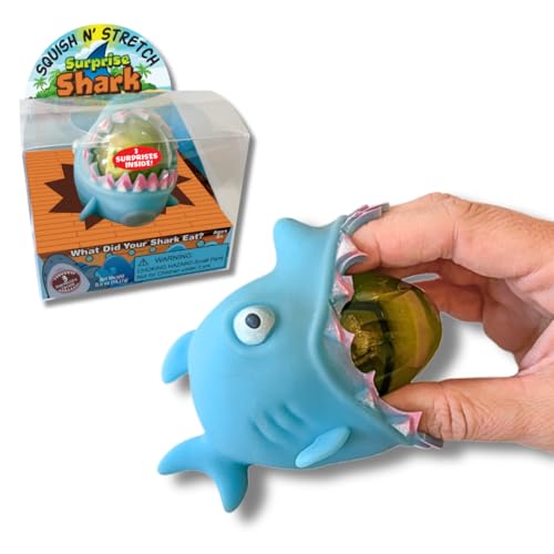 Squishy Surprise Shark Fidget Toys Collection - Premium Squishy Toys for Squishing & Stretching, Treasure To Collect, Collect Them All with Various Themes - Ideal Fidget Toy for Stress Relief & Focus