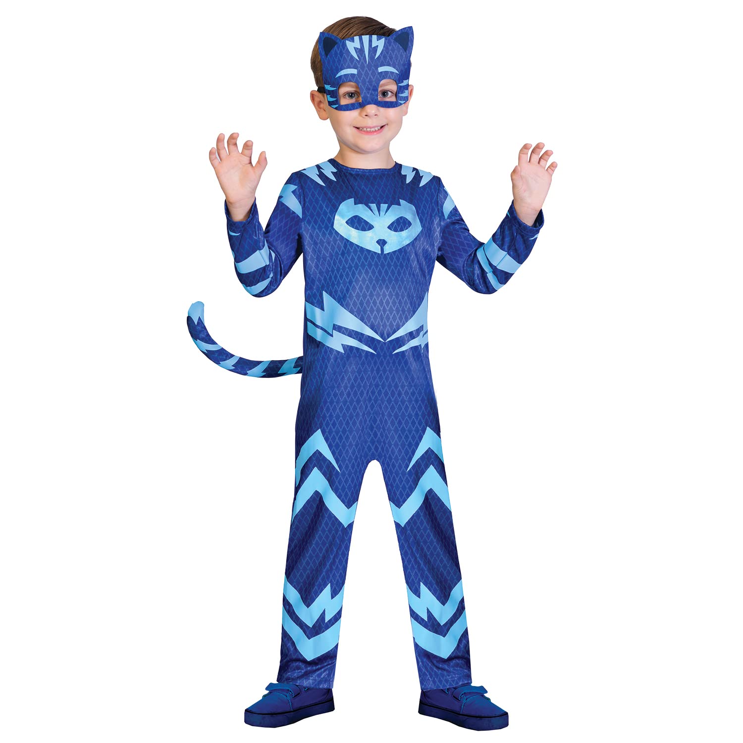 amscan set high (PKT) (9902951) Child Boys Catboy Costume (3-4yr) - PJ Masks - (VKS1183)
