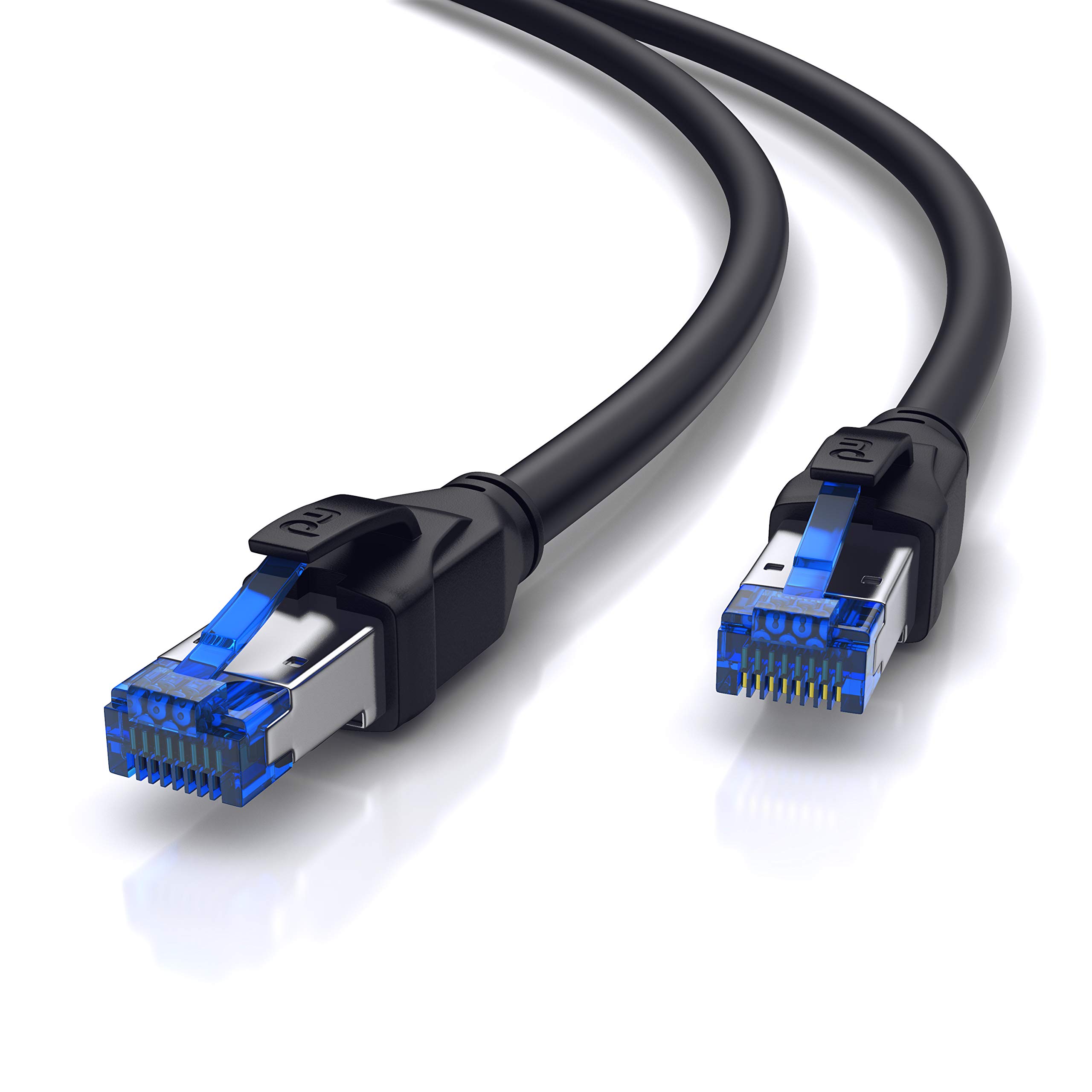 CSL - 7.5 m CAT.8 Network Cable Outdoor 40 Gbits - LAN Cable Patch Cable Data Cable - CAT 8 High Speed Gigabit Ethernet Cable - 40,000 Mbits Fibre - Abrasion Resistant - Oil Resistant - Waterproof - IP66