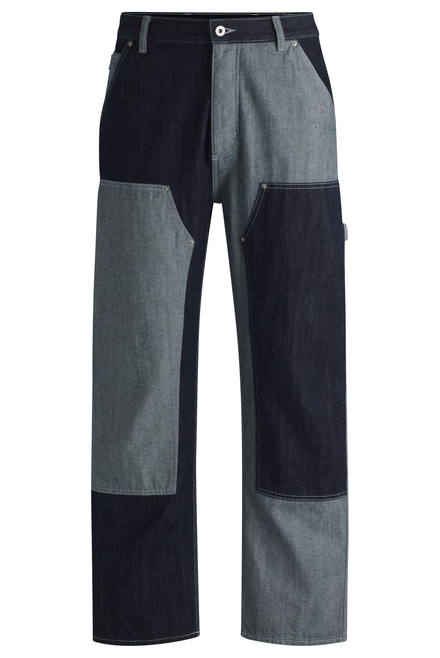 HUGO Mens Carpenter/2 Loose-fit Jeans in Mixed Denims