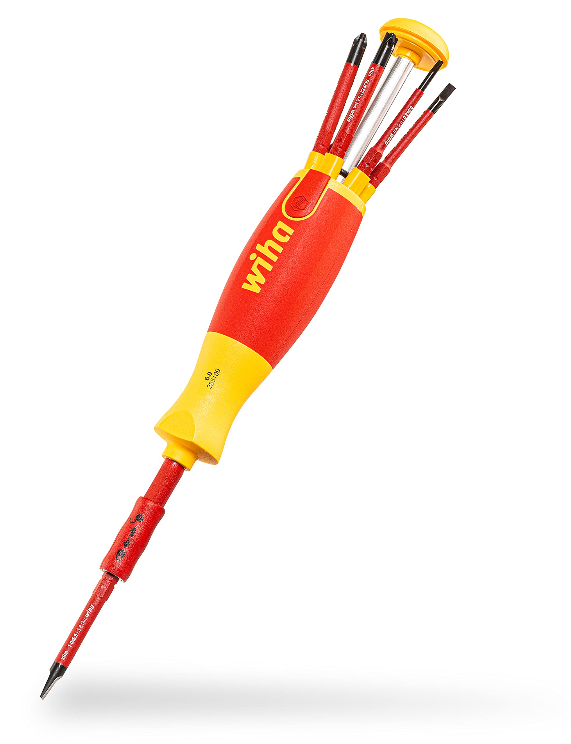 Wiha 9-tlg Sechskant-Kugelkopf Stiftschlsselsatz im Halter. SB 369 H9 HALTER-COMPACT. Red/Yellow. Pozidriv Head. Nut Drivers. Screwdriver. Electronics Item, Home Improvement