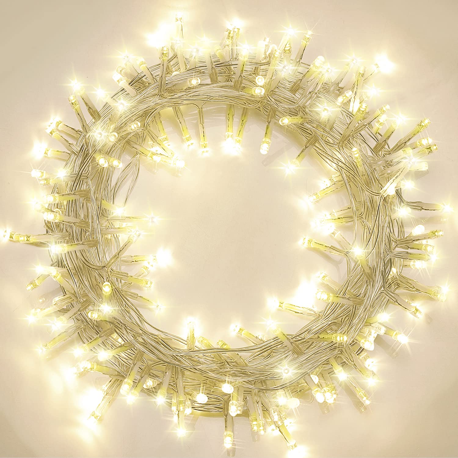 LIGEDMAS 42.6FT 120 LED Battery Operated String Lights for Decoration, Warm White 8 Modes IP65 Waterproof String Lights for Indoor/Outdoor Christmas Tree Wedding Party Birthday Party Bedroom