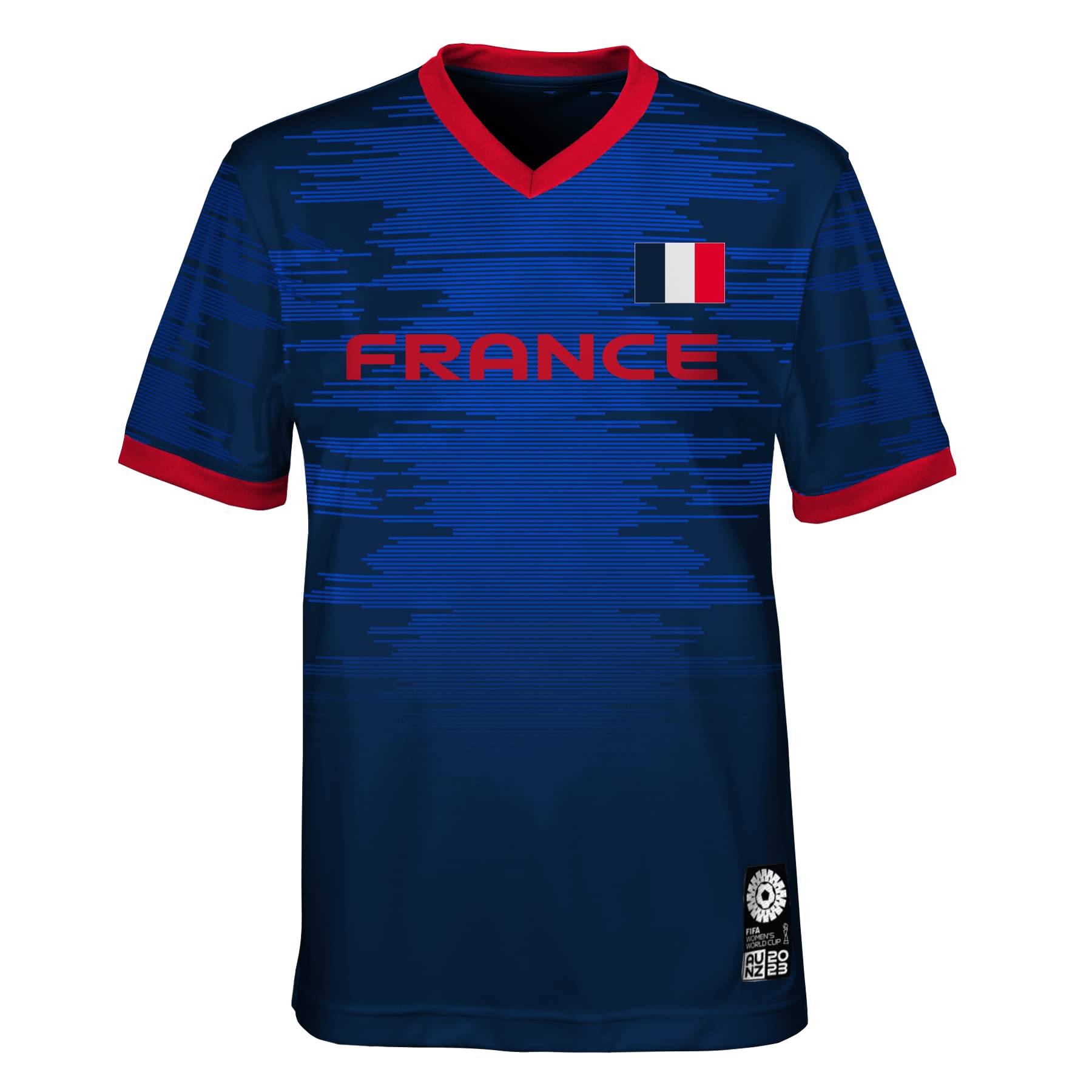 Official 2023 Women's Football World Cup Youth Team Shirt, France, Blue, 13-15 Years