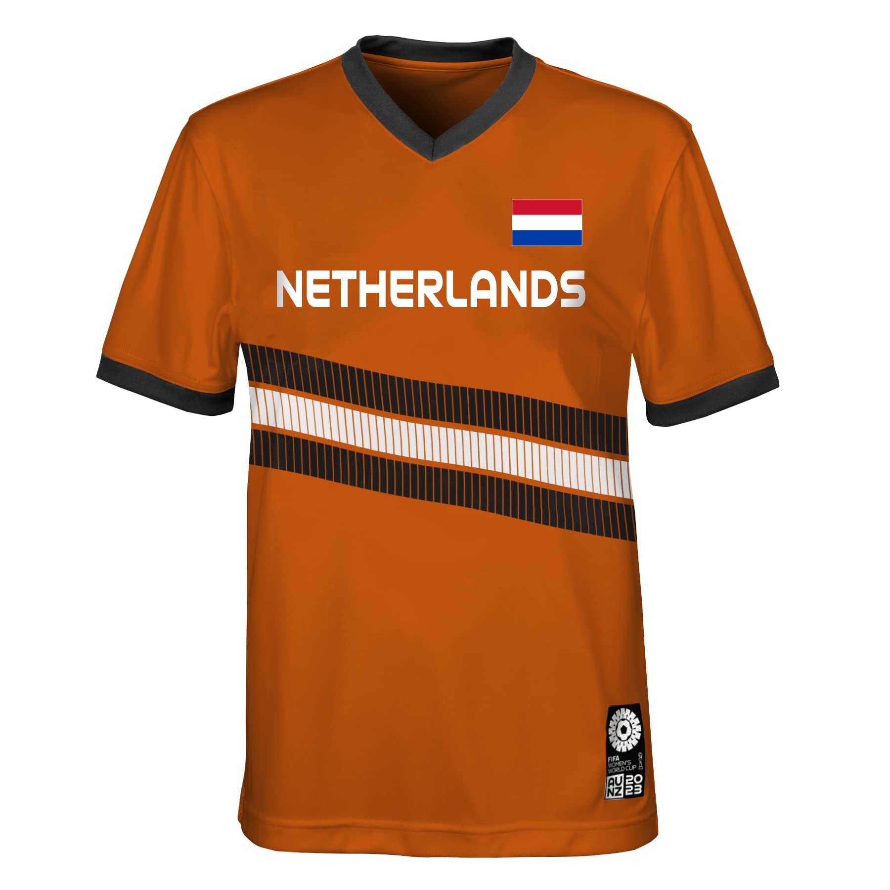 Official 2023 Women's Football World Cup Adult Team Shirt, Netherlands, Orange, Medium