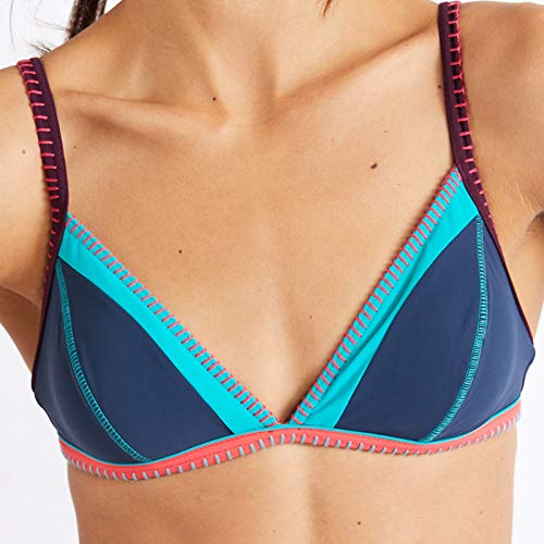 Banana Moon Women's Taeko Teknicolo Bikini Top, Blue (Cobalt Sensitive X), 30B (Size: S36)