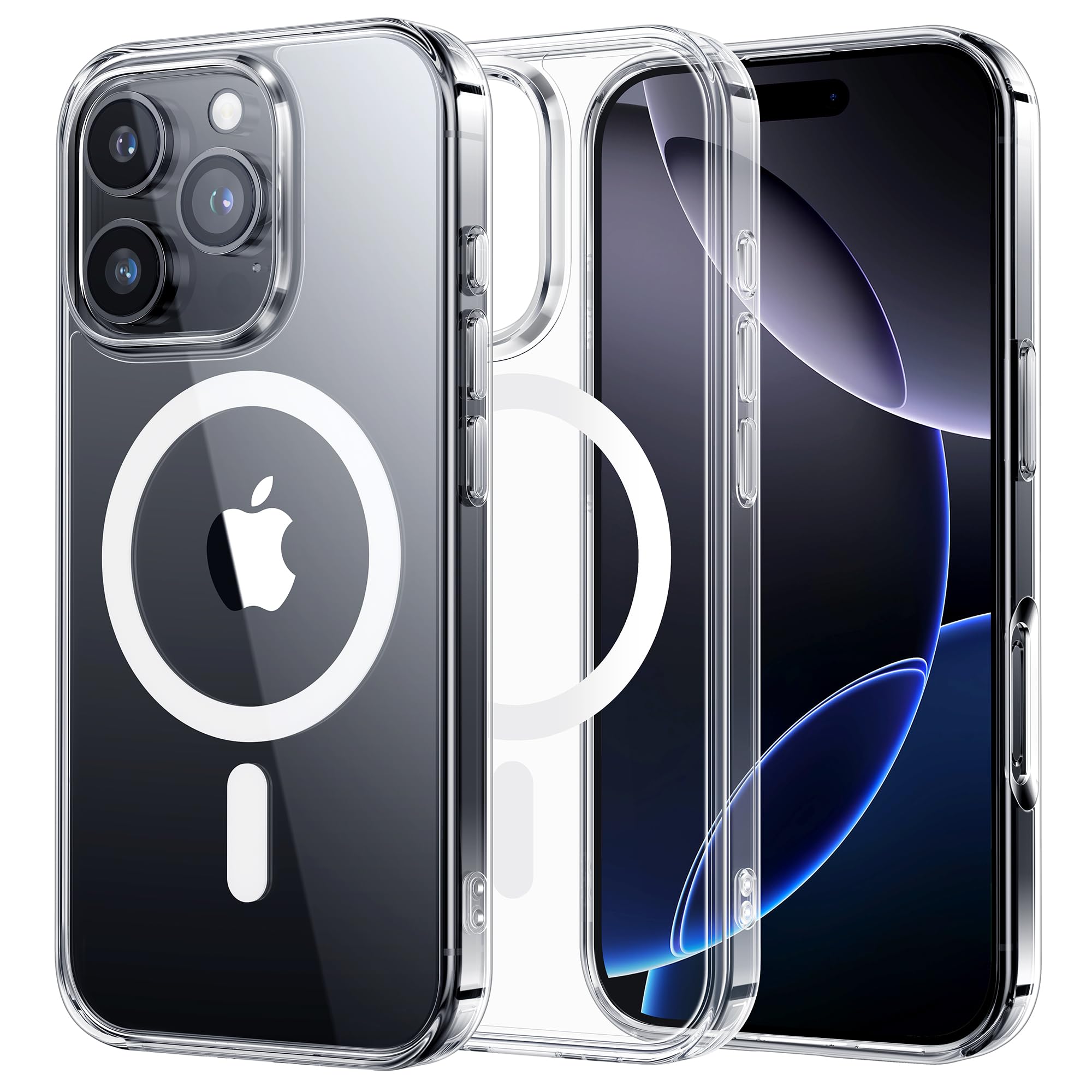 NIMASO for iPhone 16 Pro Max Case Clear 6.9-Inch, Compatible with MagSafe, Shockproof Military-Grade Protection,Non-Yellowing, Slim Thin Magnetic Phone Case for iPhone 16 Pro Max, Clear