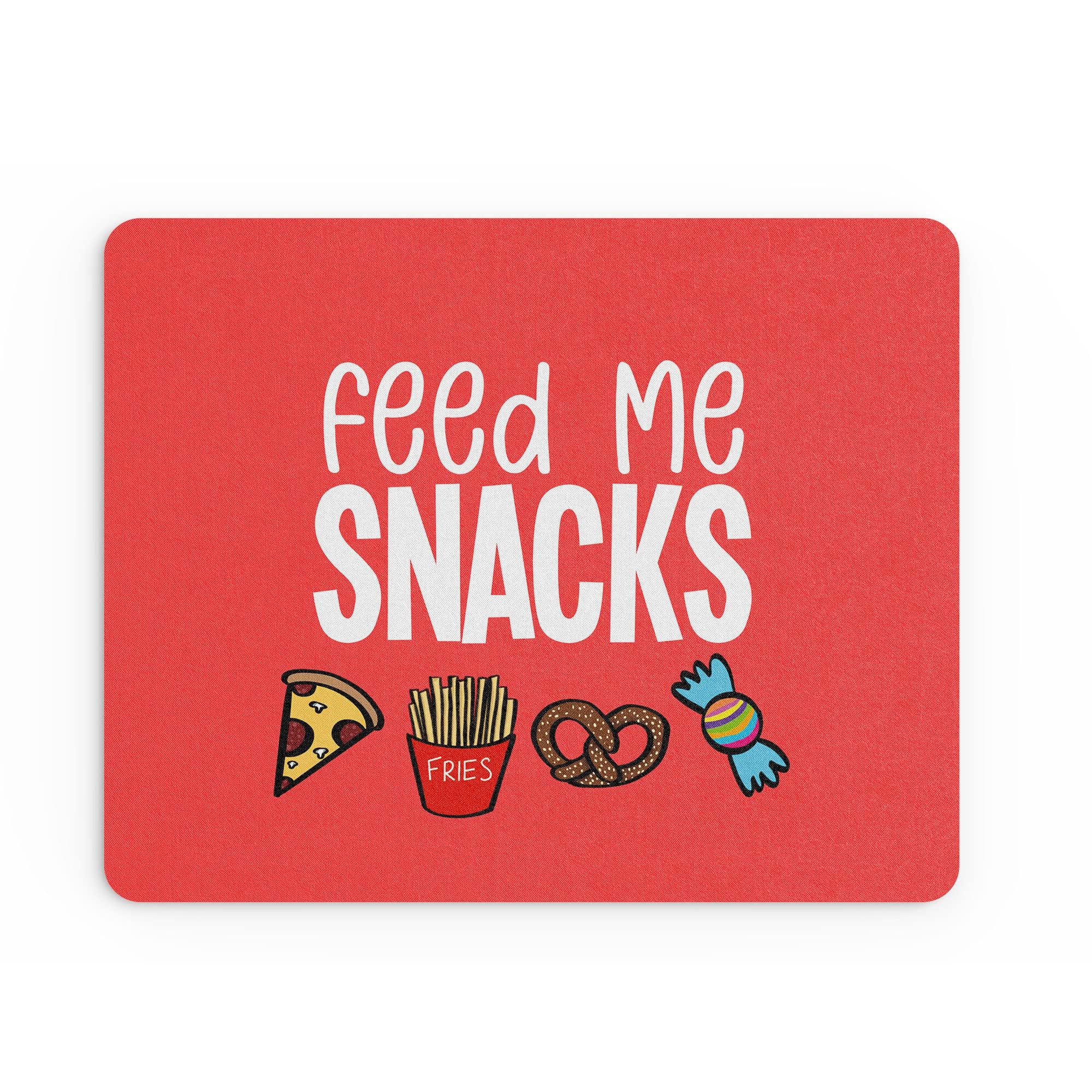 Tongue in Peach Funny Mouse Mat Office Work Mousepad Desk Accessories Computers Colleague Coworker | Feed Me Snacks | Silly Joke Sarcastic MM491