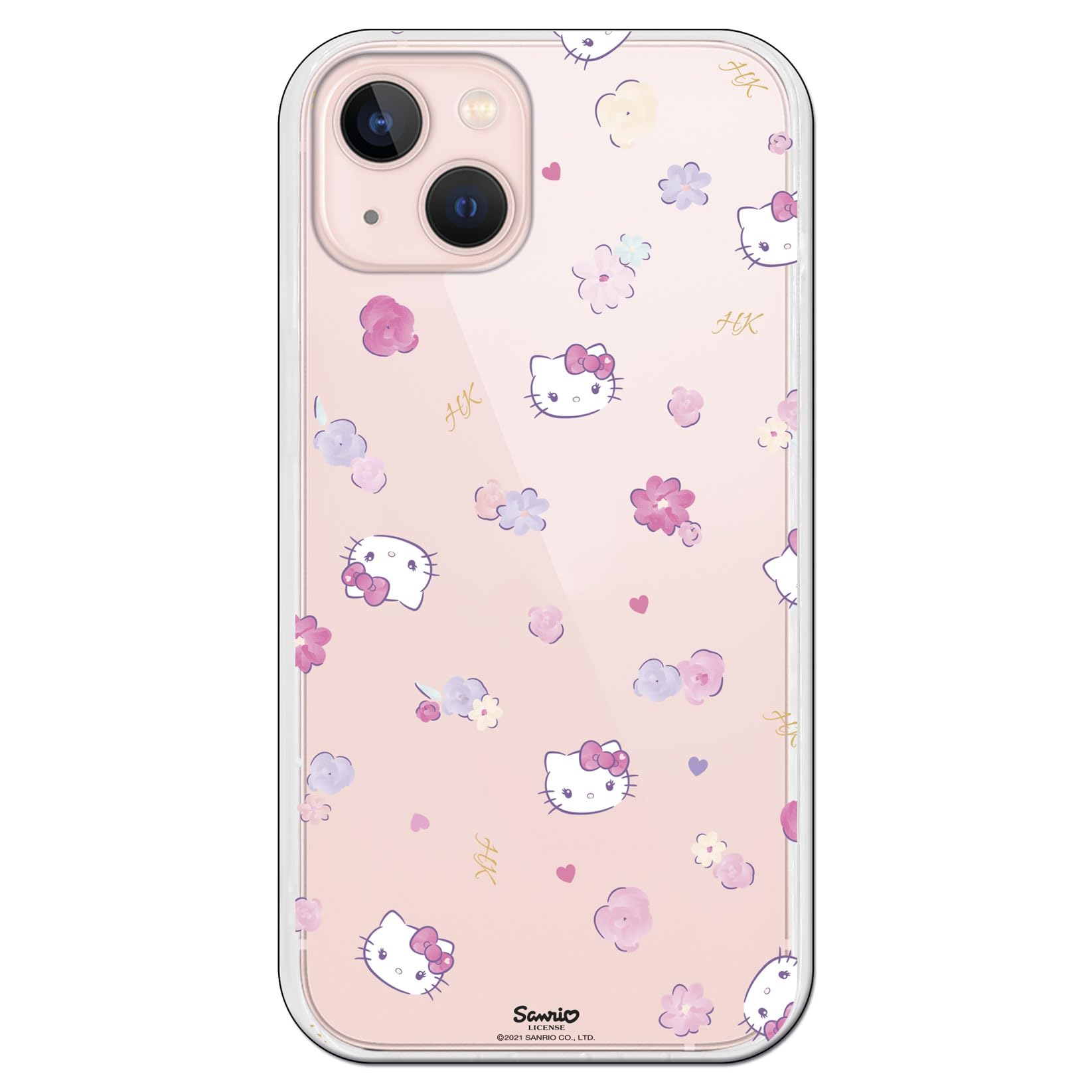 Personalaizer Flexible Case Compatible with iPhone 15 Hello Kitty with Flowers