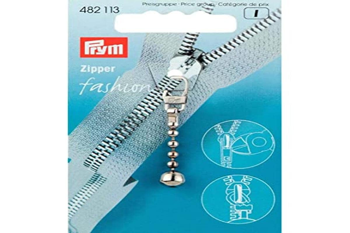 Prym Fashion Ball Chain Zipper Puller Silver col