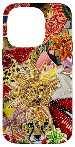 iPhone 14 Pro Vintage Print Art Collage Scrapbook Tiles Y2K Eclectic Case