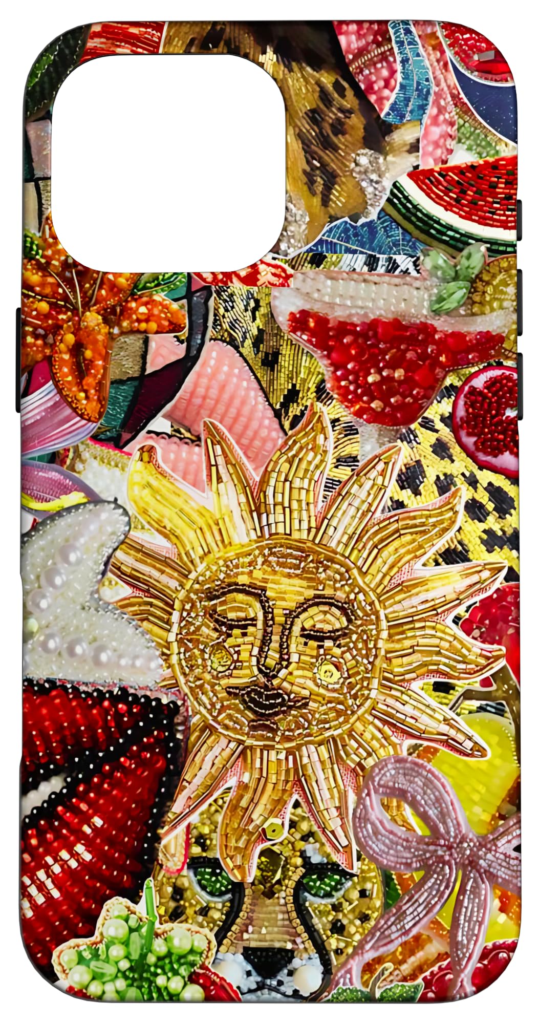 Vintage Print Art Collage Scrapbook Tiles Y2K Eclectic Case for iPhone 16 Pro Max