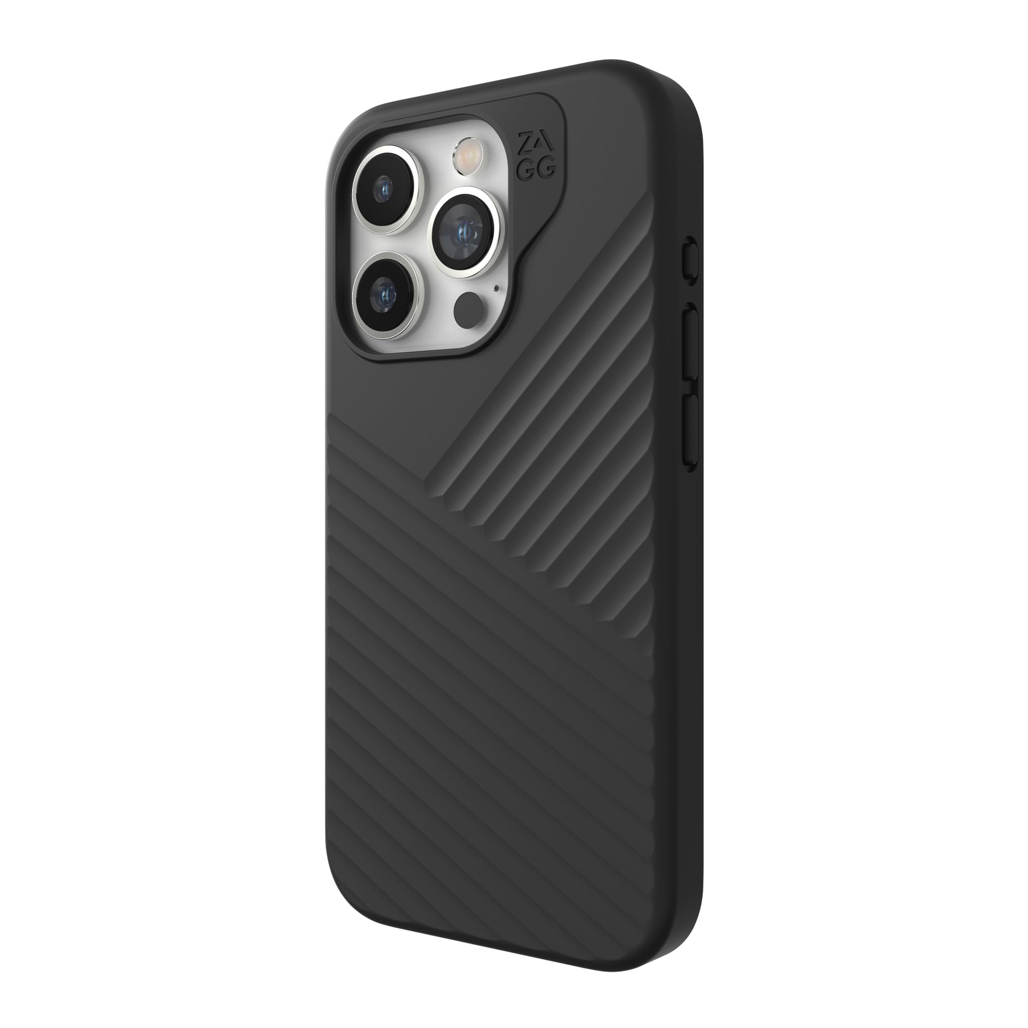 ZAGG Denali Snap iPhone 15 Pro Phone Case - Drop Protection (16ft/5m), Dual Layer Textured Cell Phone Case for iPhone 15, No-Slip Design, MagSafe Phone Case, Black